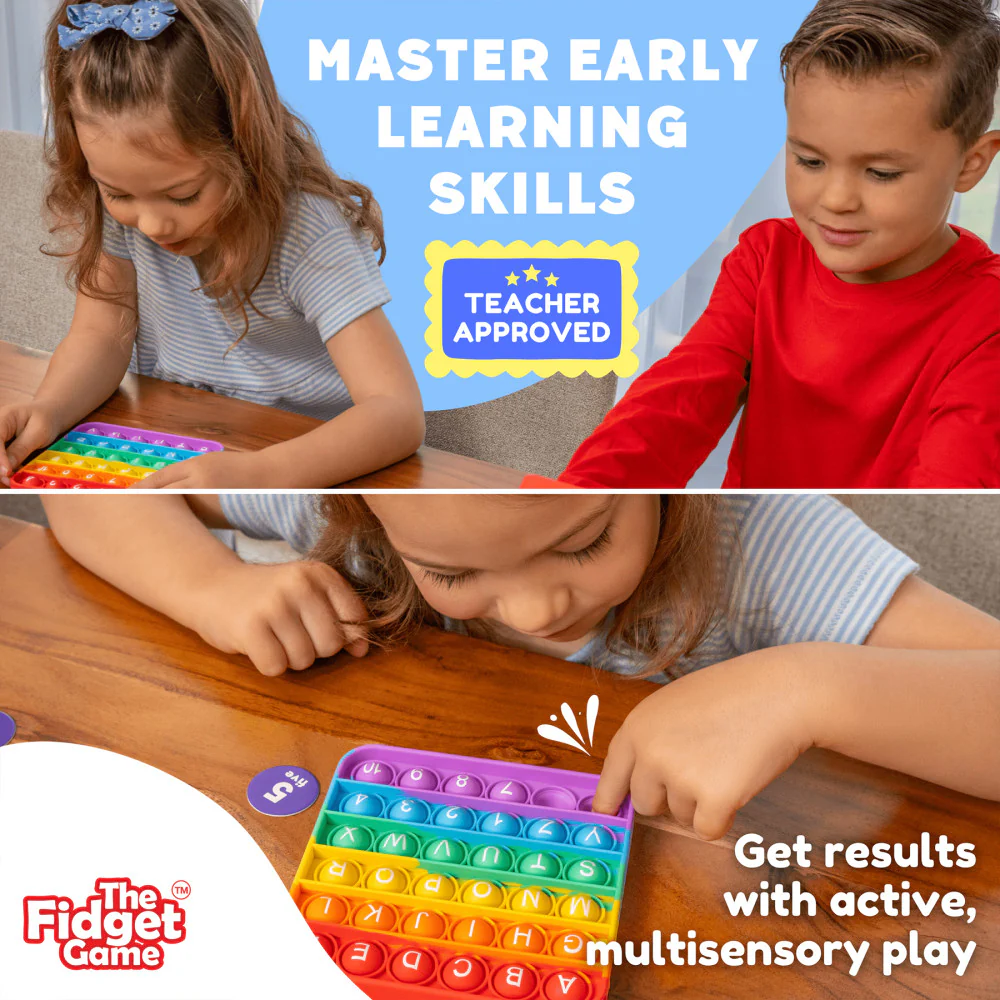 The Fidget Game ABC Bingo Educational Popping Mat Set - Image 9