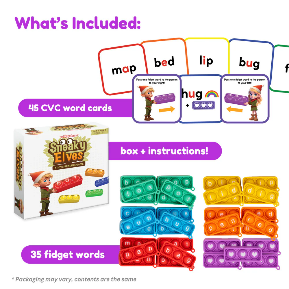 Sneaky Elves CVC Reading Game - Interactive Fidget Game - Image 6