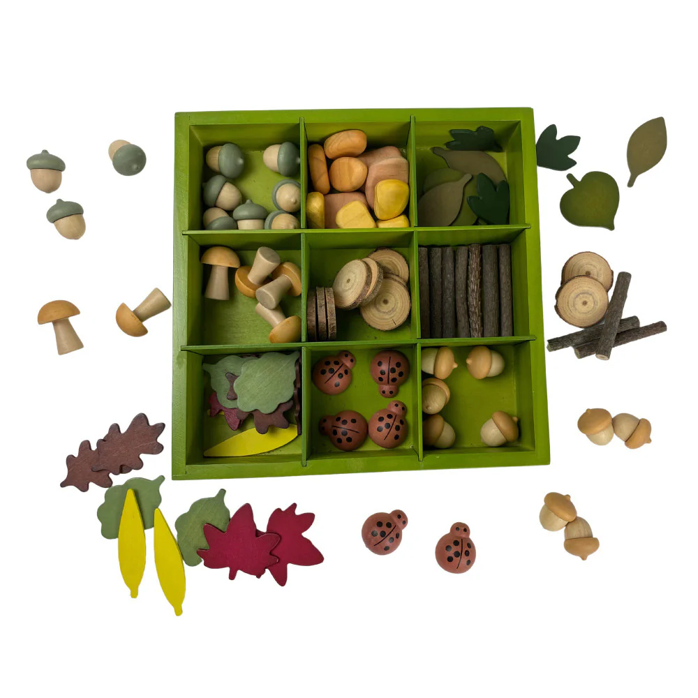 The Freckled Frog Nature's Sorting Box - 90 Piece Woodland Theme - Image 2