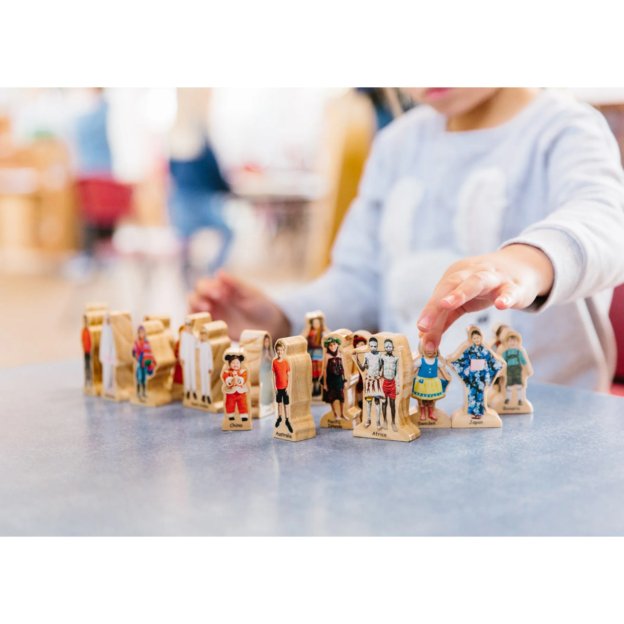 The Freckled Frog Global Friends Wooden Blocks - Set of 18 - Image 2