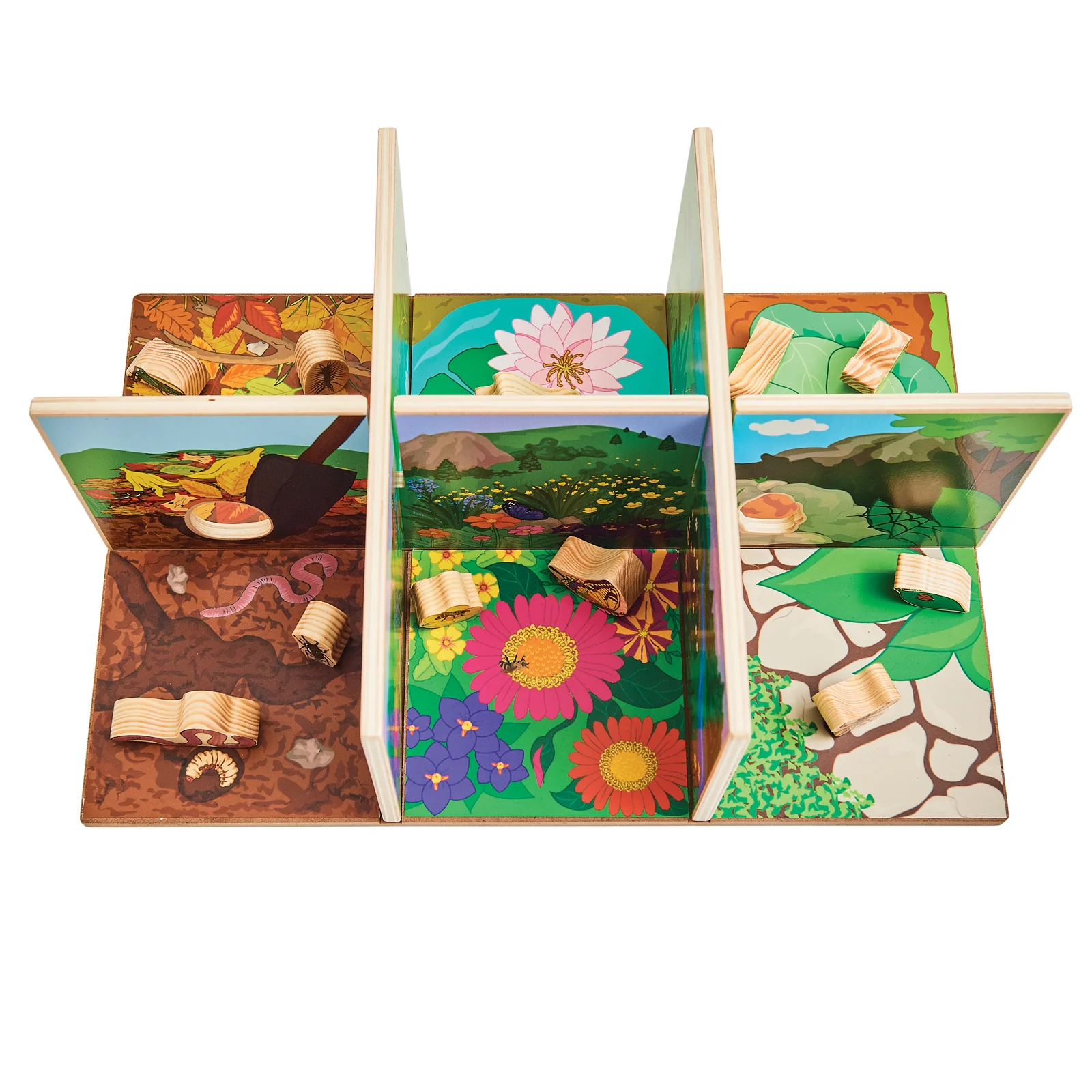 The Freckled Frog Minibeast Adventure Playset - Colorful Bug Blocks and Habitats - 15 Pieces - Image 2