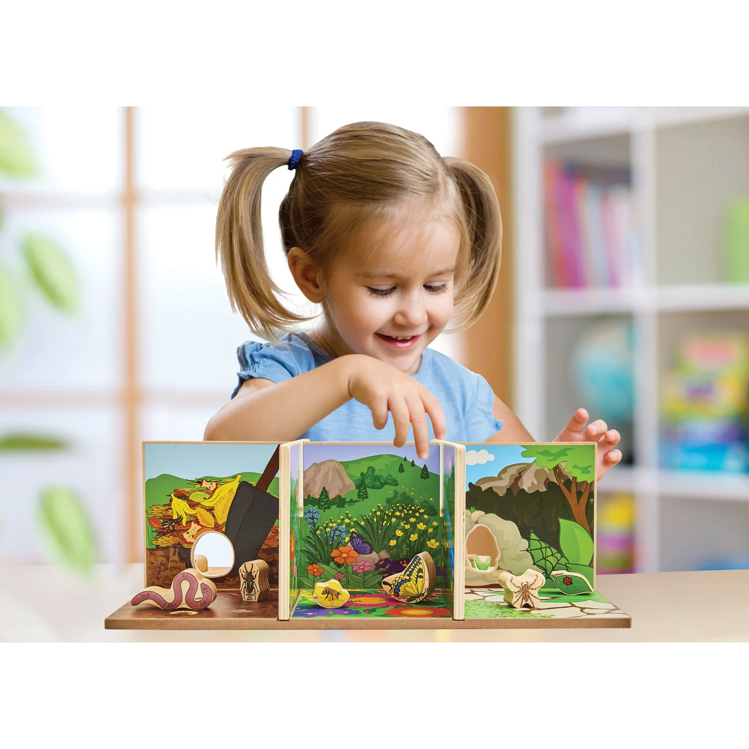 The Freckled Frog Minibeast Adventure Playset - Colorful Bug Blocks and Habitats - 15 Pieces - Image 4