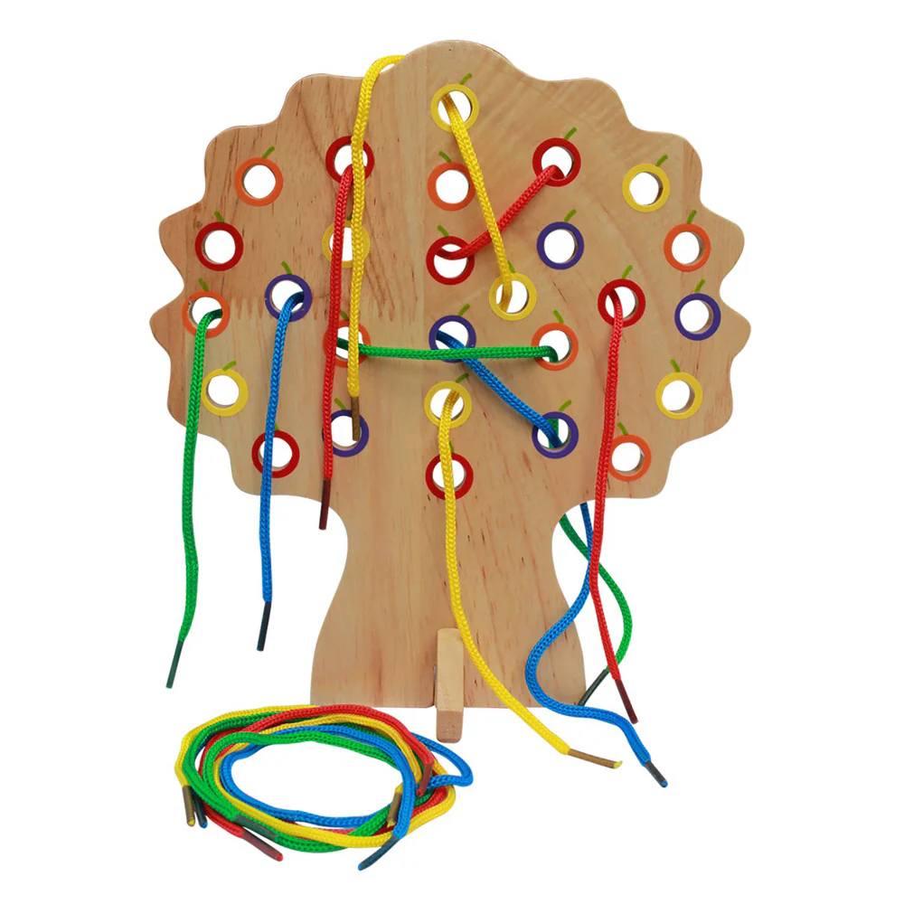 The Freckled Frog Threading Tree - Colorful Lacing Educational Toy - Image 2