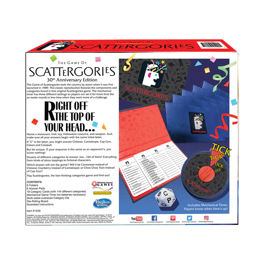 Scattergories 30th Anniversary Edition Strategy Board Game - Image 3