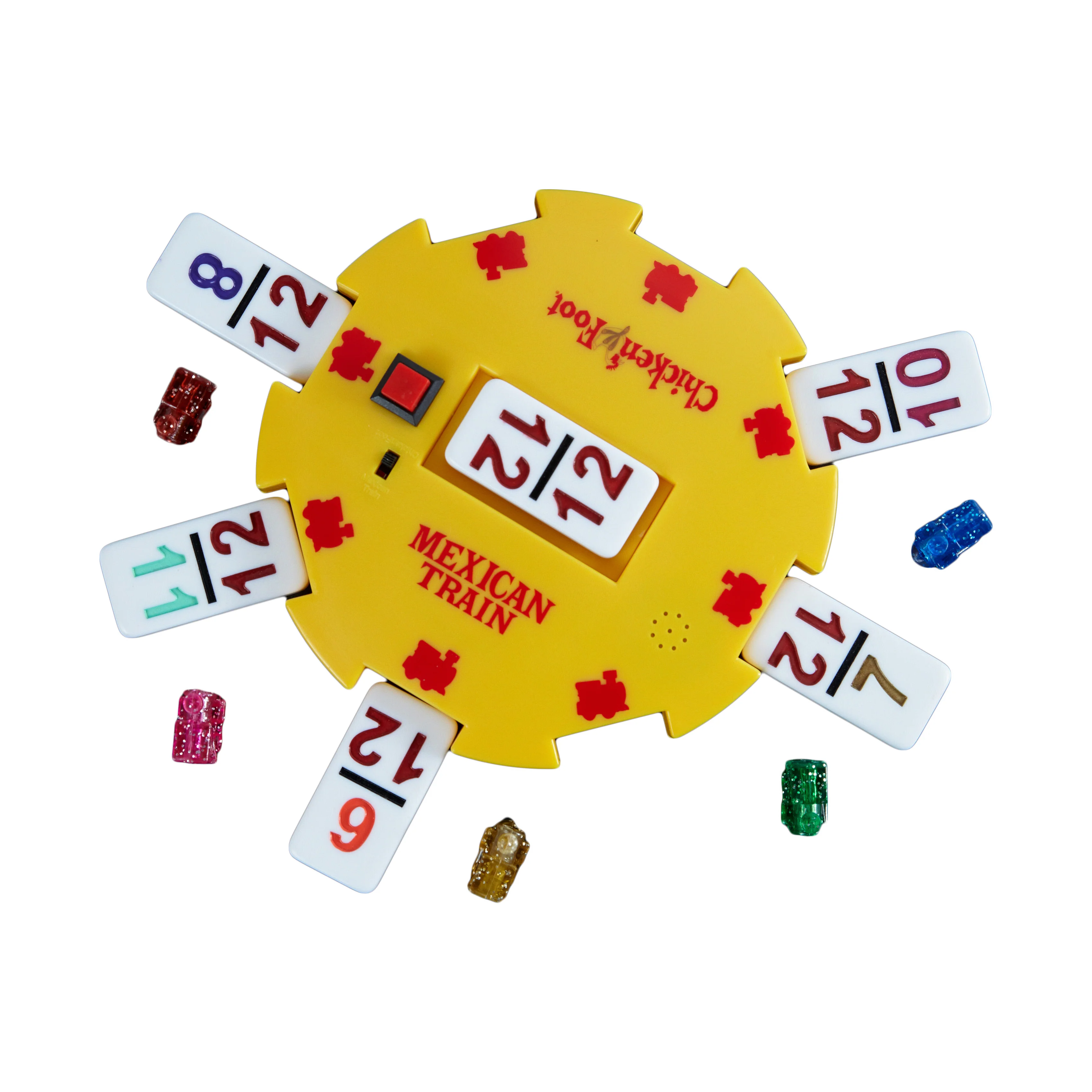 Mexican Train Deluxe Dominoes Set with Bonus Chickenfoot Game - Image 4