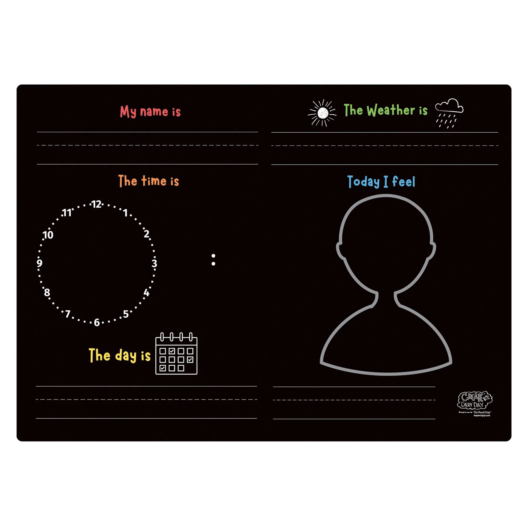 The Pencil Grip Activity Playmat - Reusable Drawing Mat - Pack of 6 - Image 2