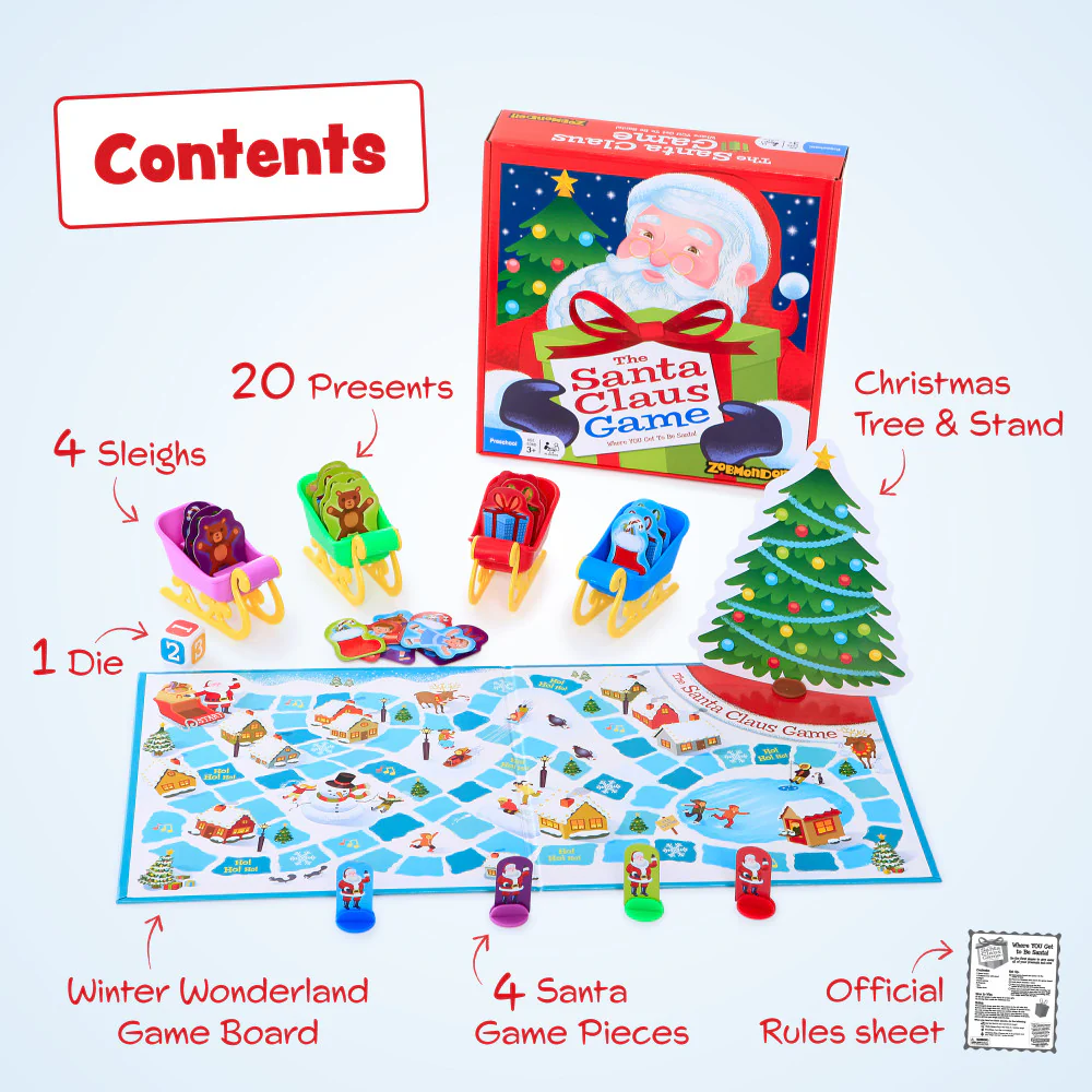 The Santa Claus Game by Zobmondo!! Family Board Game - Image 2