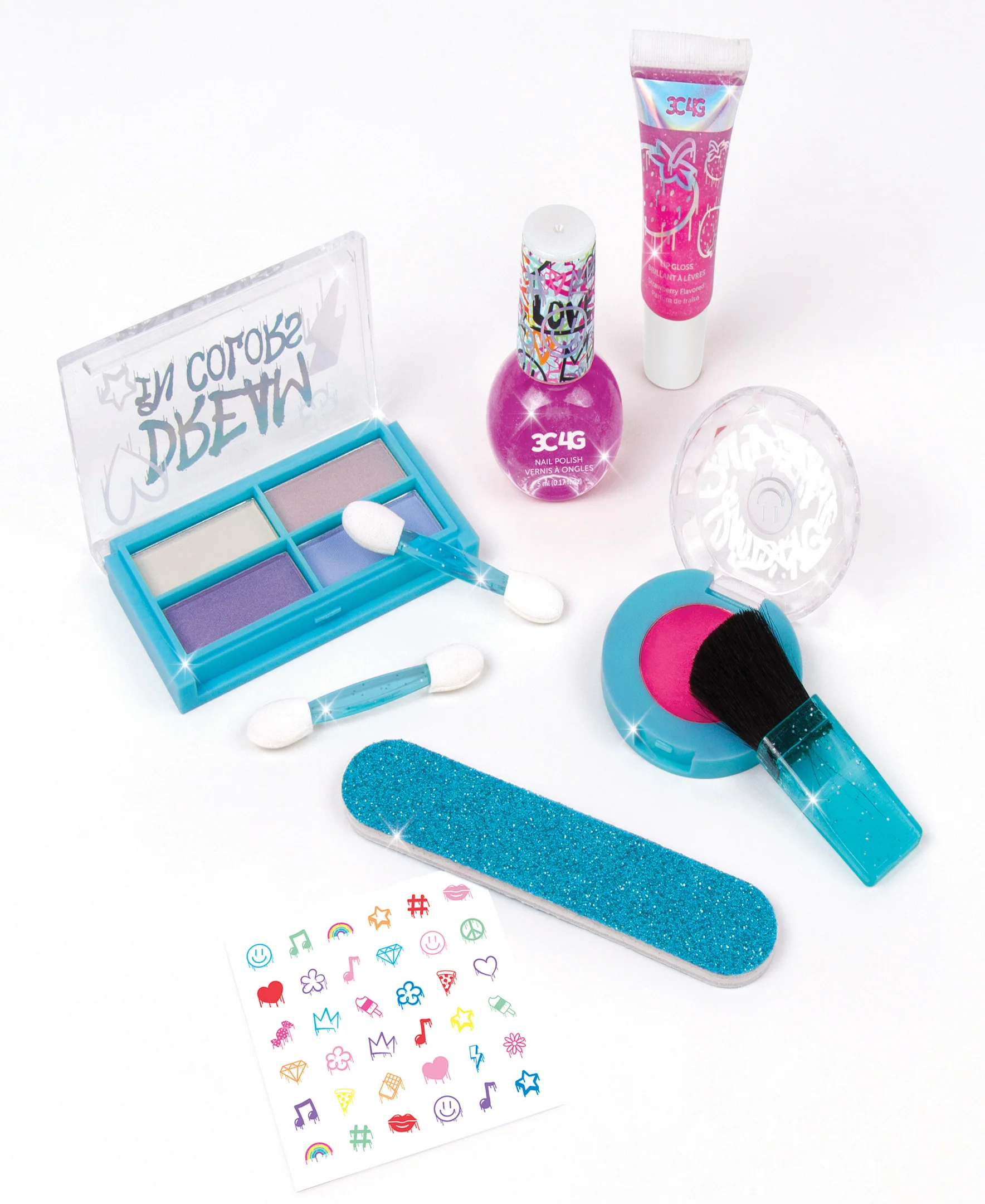 Three Cheers For Girls Graffiti Cosmetic Wardrobe Kit - Vibrant Makeup Set - Image 4