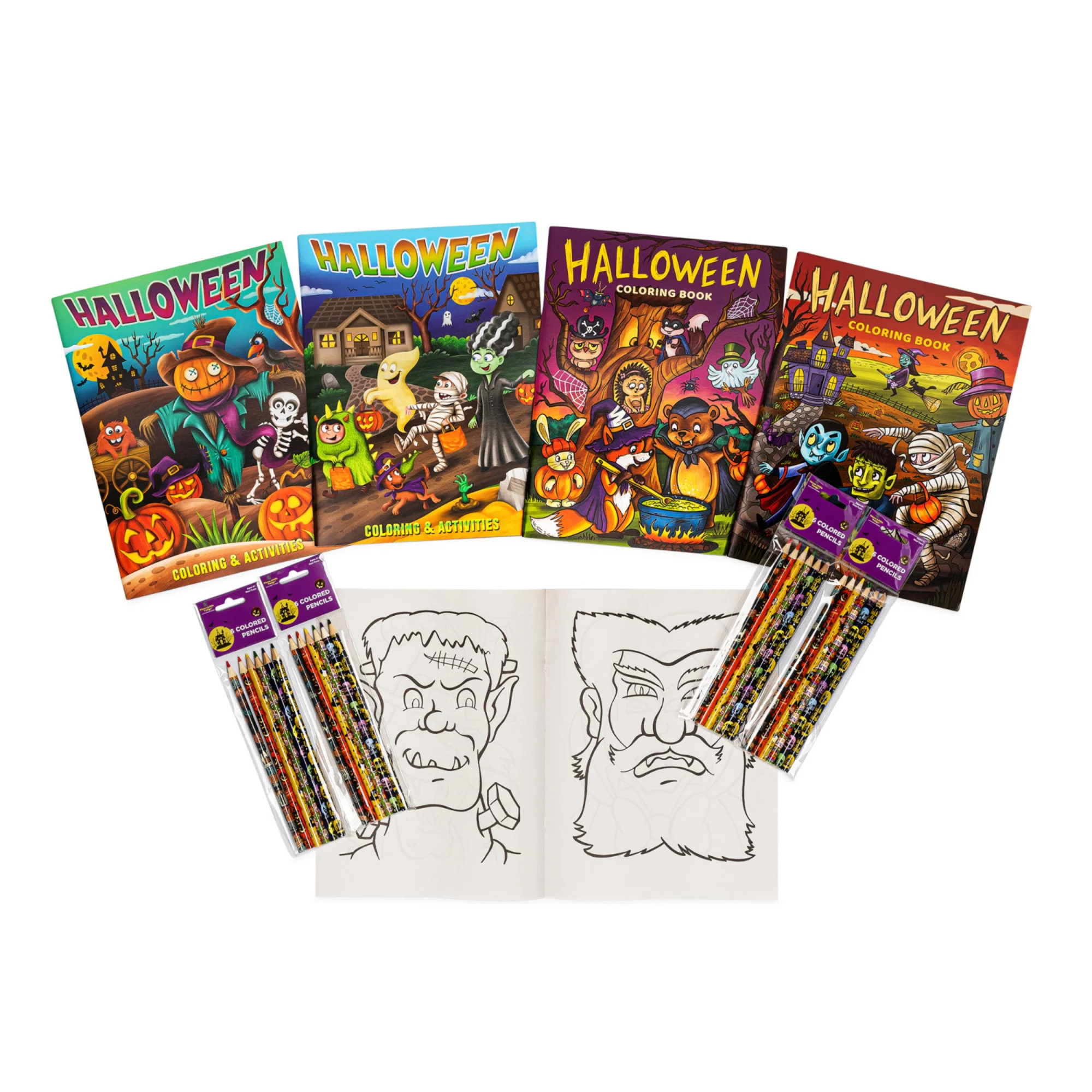 Three Little Twigs: Halloween 8pc Coloring Book & Pencil Bundle, Ages 3+ - Image 4