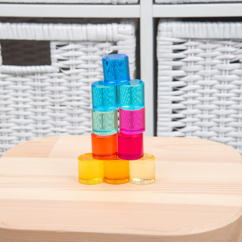 TickiT Gem Circles – Colorful Acrylic Stacking Toys - Image 5