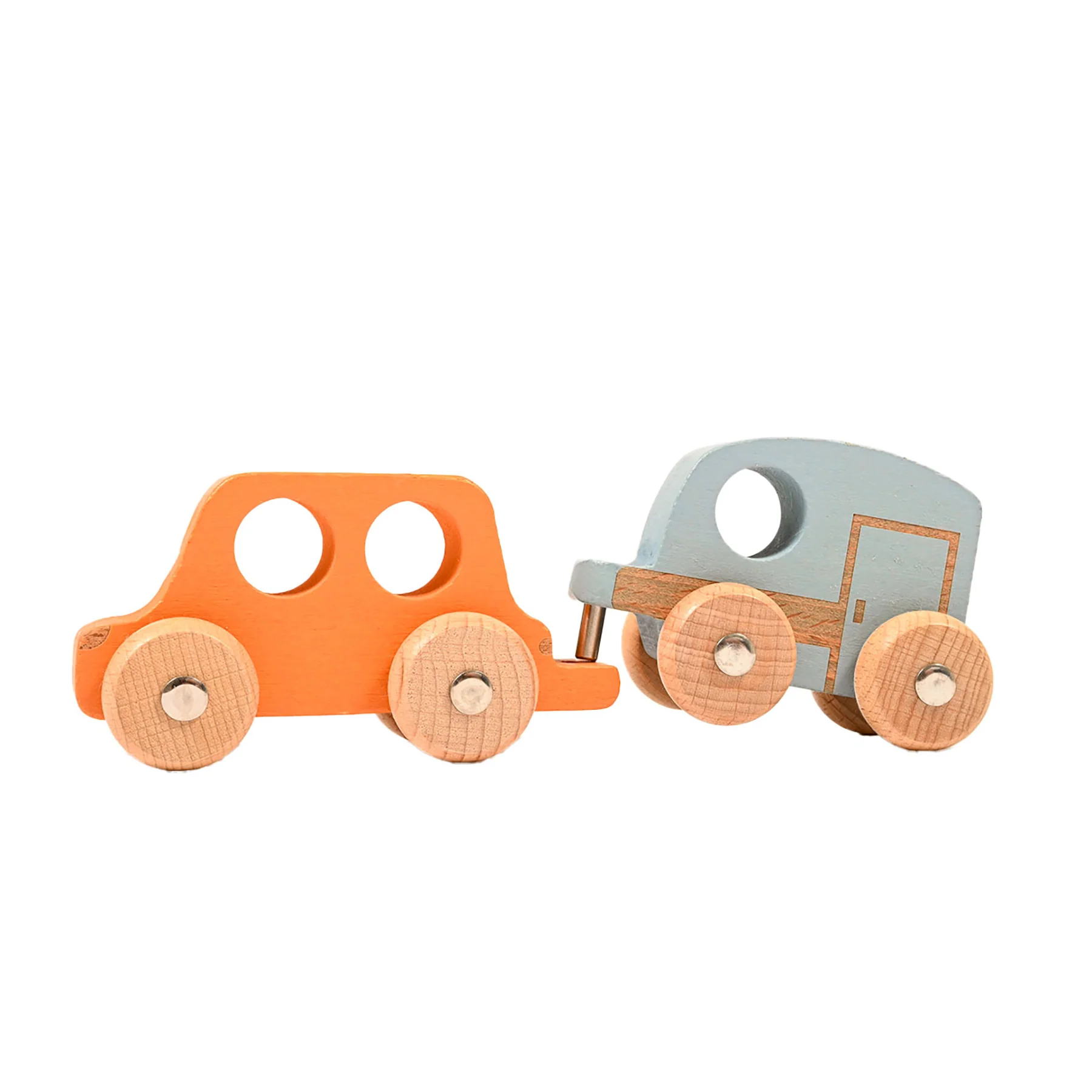 TickiT Rainbow Wooden Vehicles – Colorful Toddler Playset - Image 3