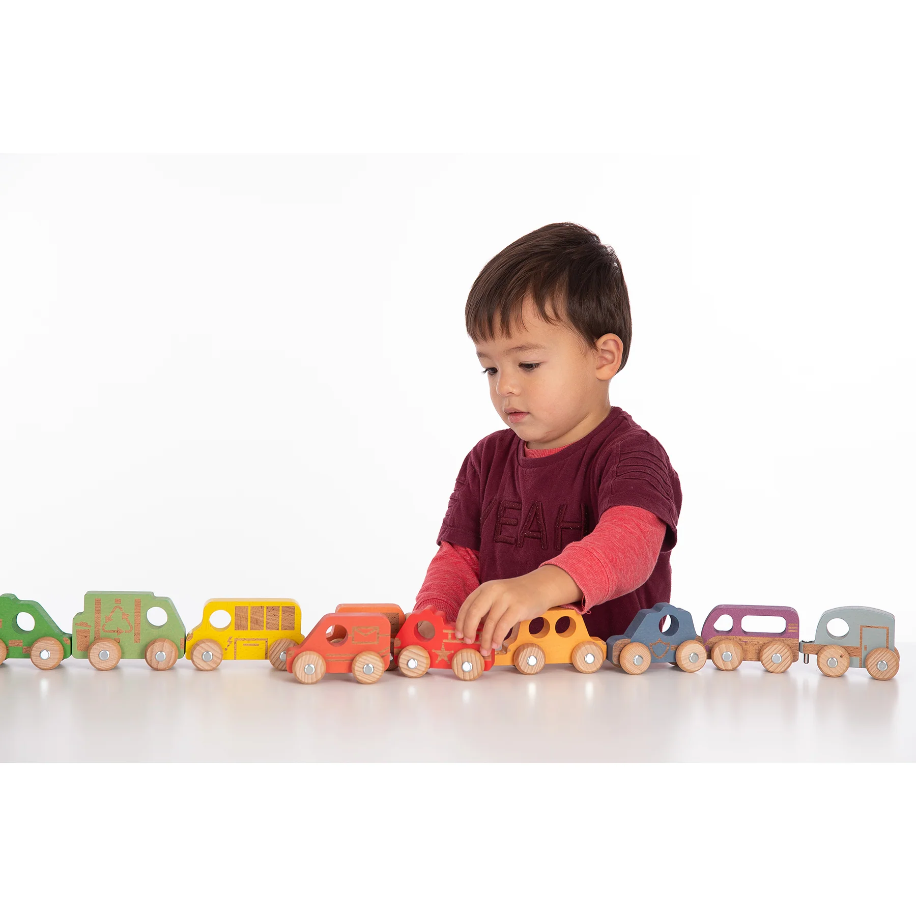 TickiT Rainbow Wooden Vehicles – Colorful Toddler Playset - Image 9
