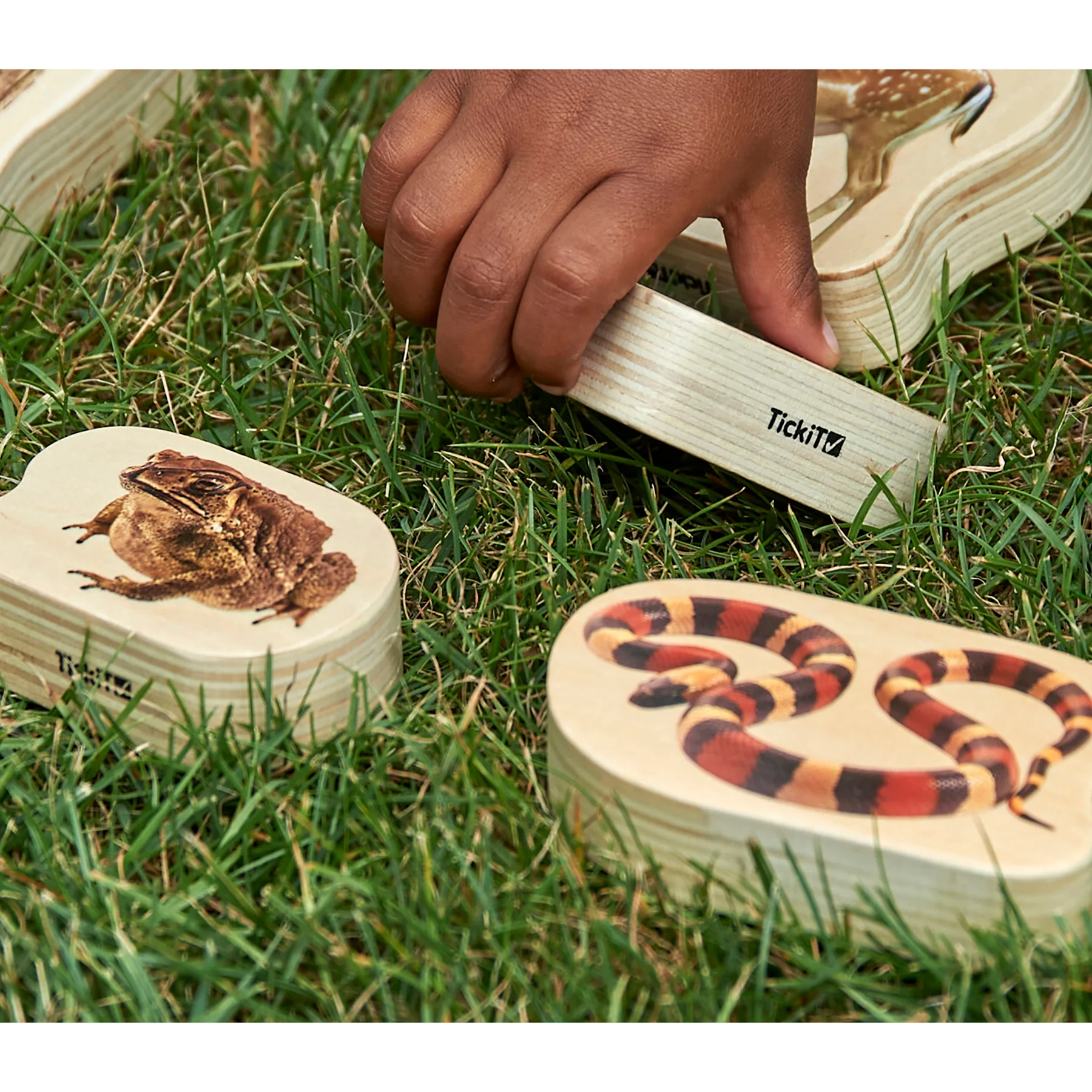 TickiT Wooden Reptile & Amphibian Blocks - 15-Piece Set - Image 6