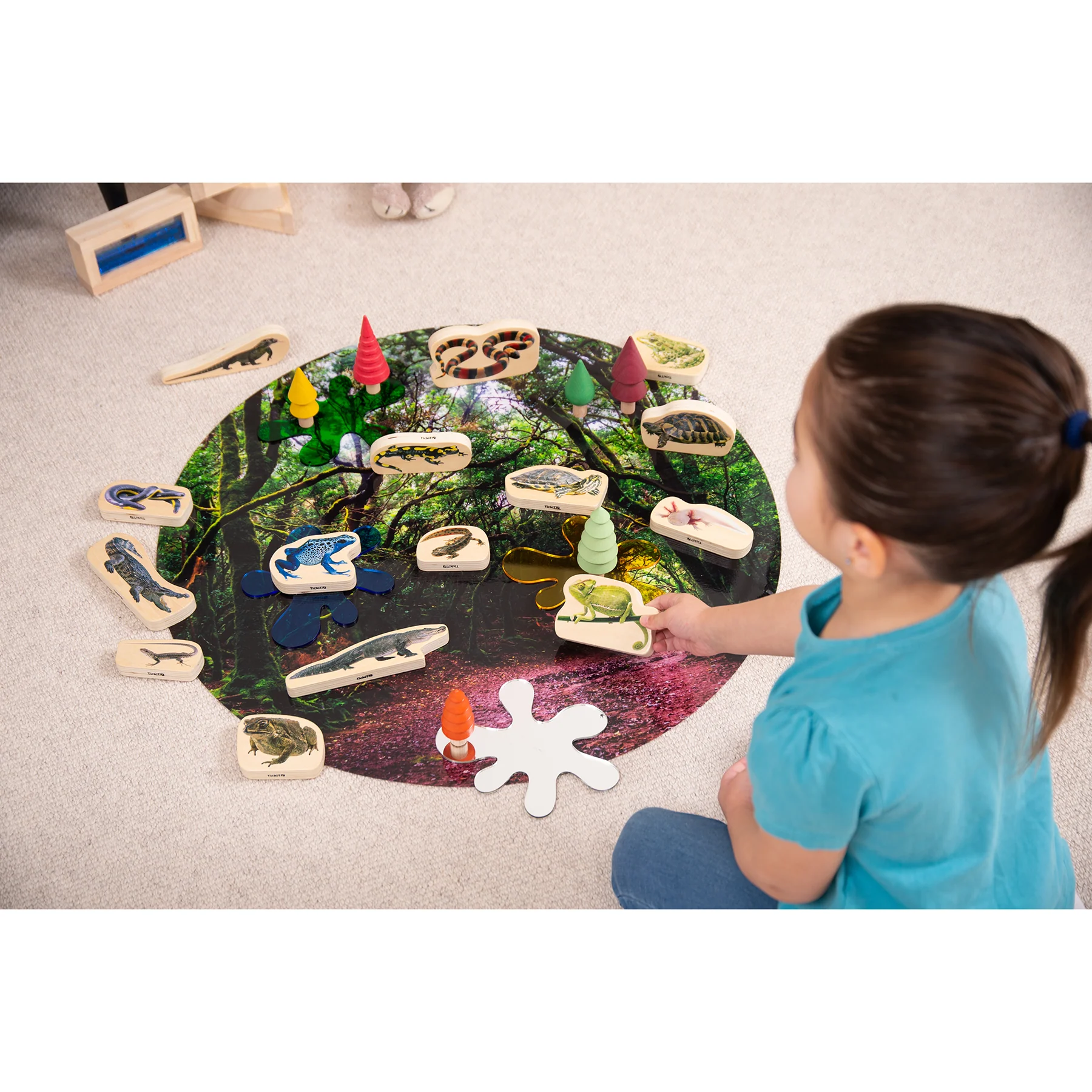 TickiT Wooden Reptile & Amphibian Blocks - 15-Piece Set - Image 7