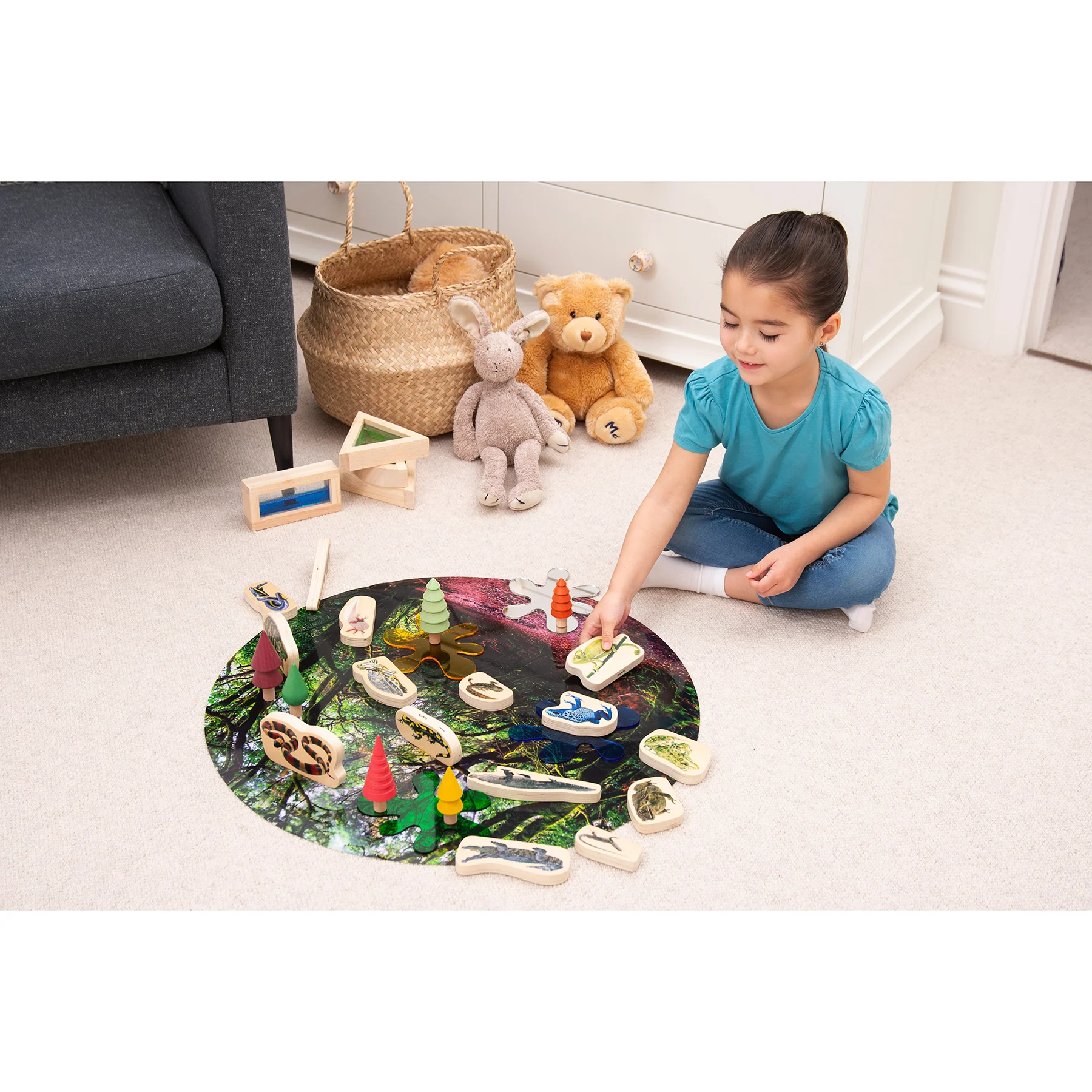 TickiT Wooden Reptile & Amphibian Blocks - 15-Piece Set - Image 8