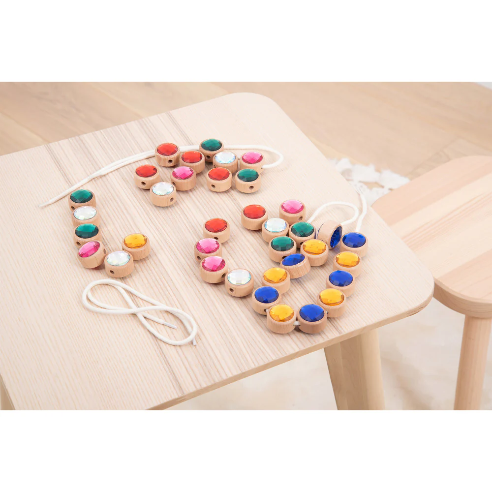 TickiT Wooden Lacing Jewels - Colorful Fine Motor Skill Toy - Image 4