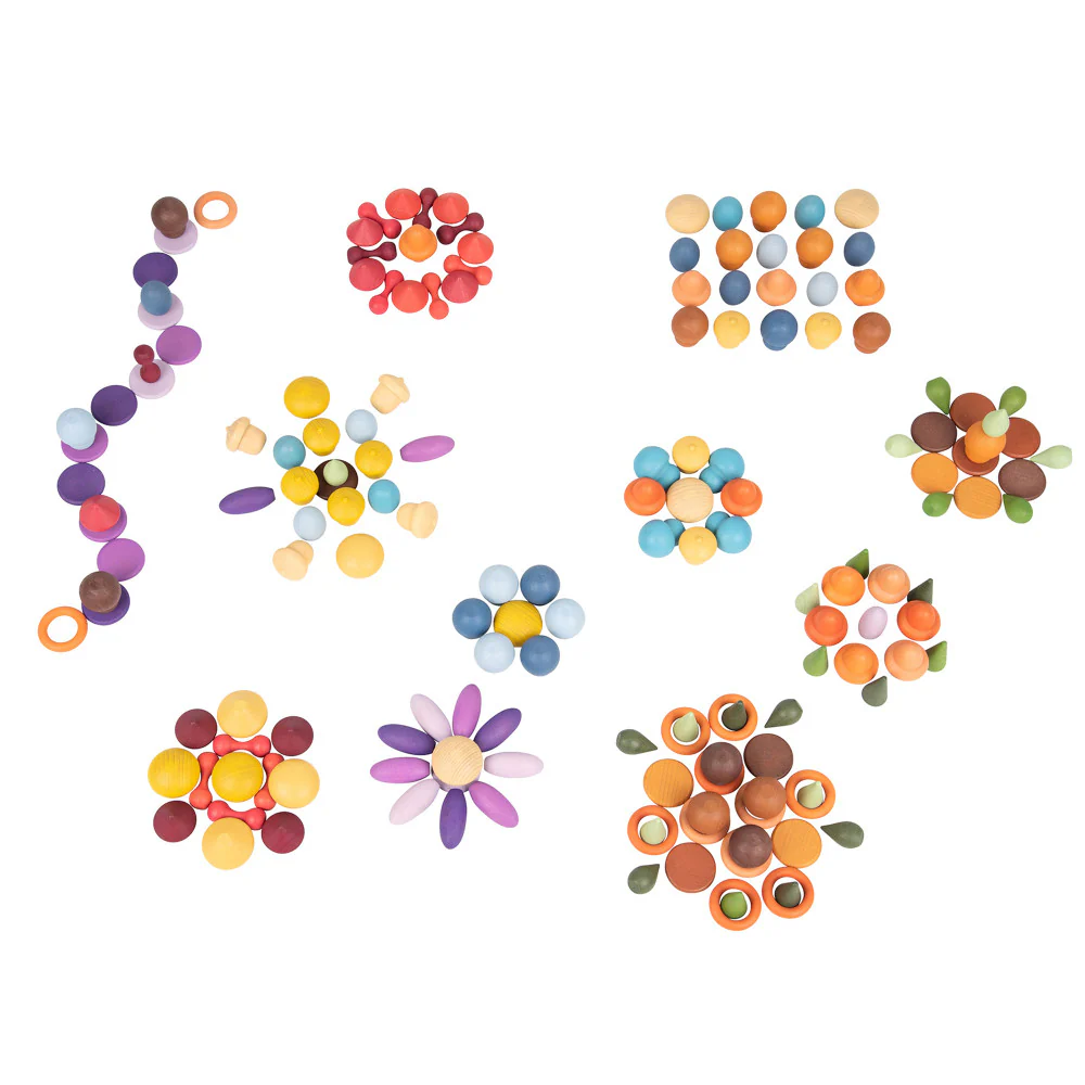TickiT Wooden Treasures Starter Set - Colorful Beechwood Shapes - Image 4