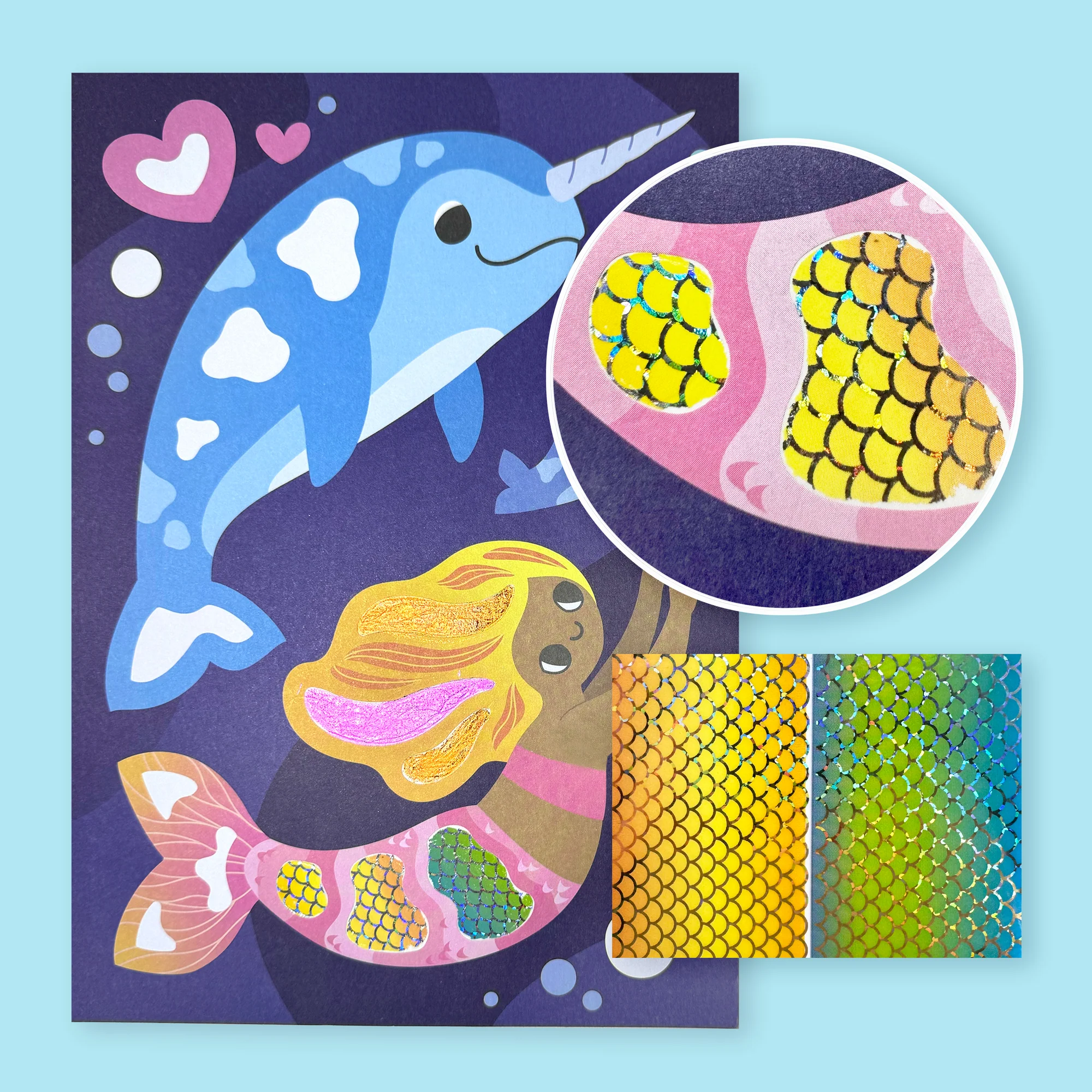 Tiger Tribe Foil Art Ocean Magic - Creative Set for Kids - Image 3