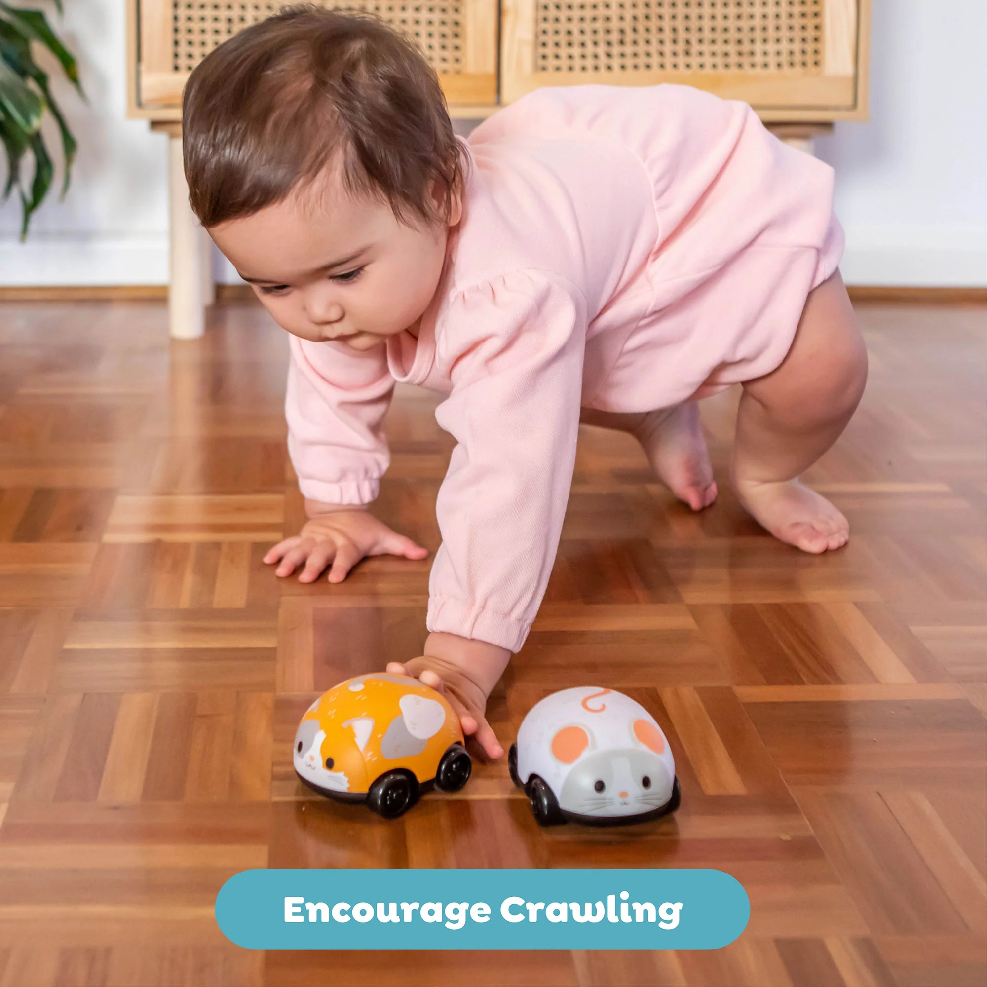 Tiger Tribe Zoomies Cat & Mouse Pull Back Toy Car Set, Interactive for Toddlers - Image 5