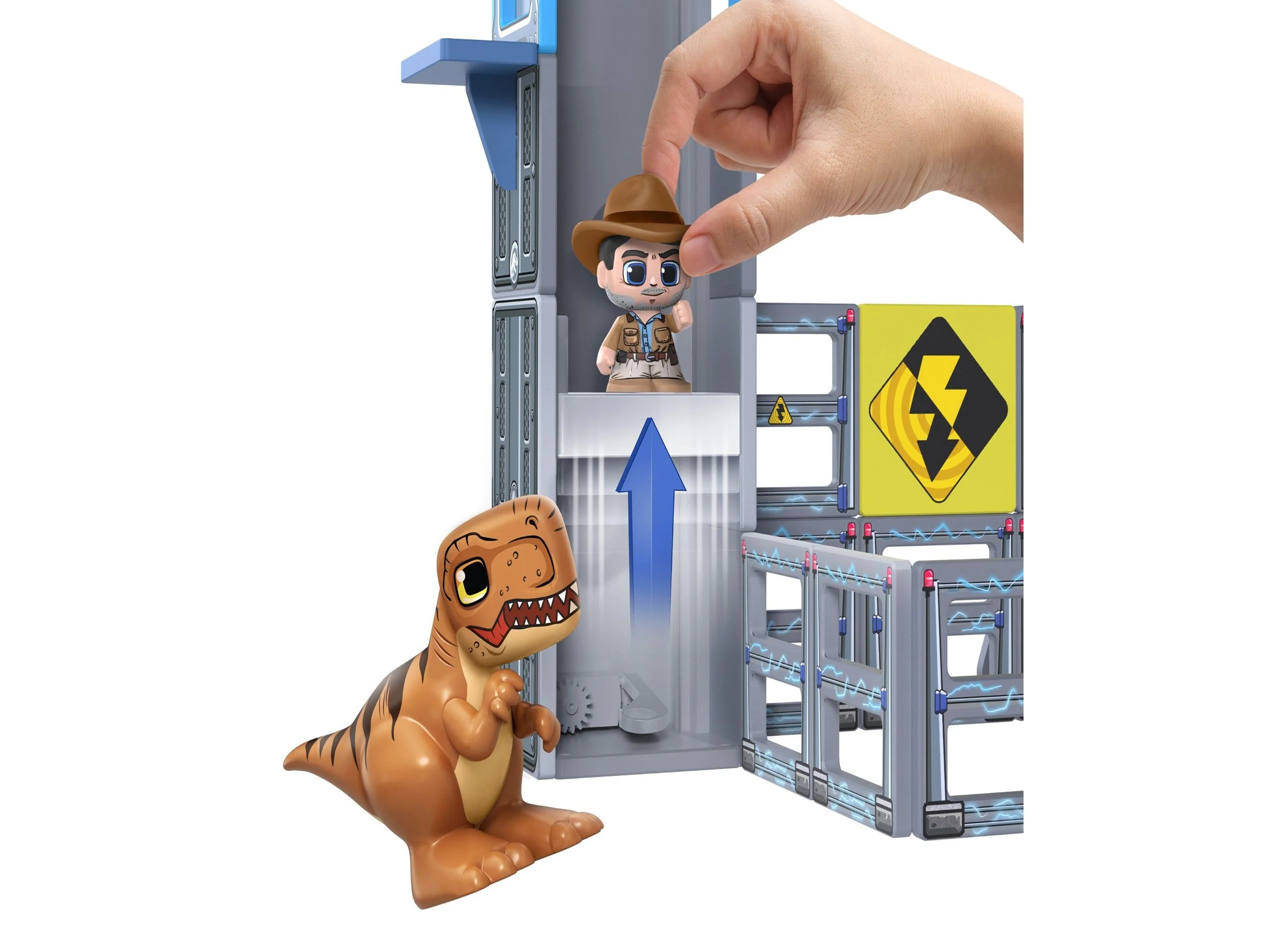 Tile Town Jurassic World Dino Escape Magnetic Tiles Playset, 69 Piece - Image 11