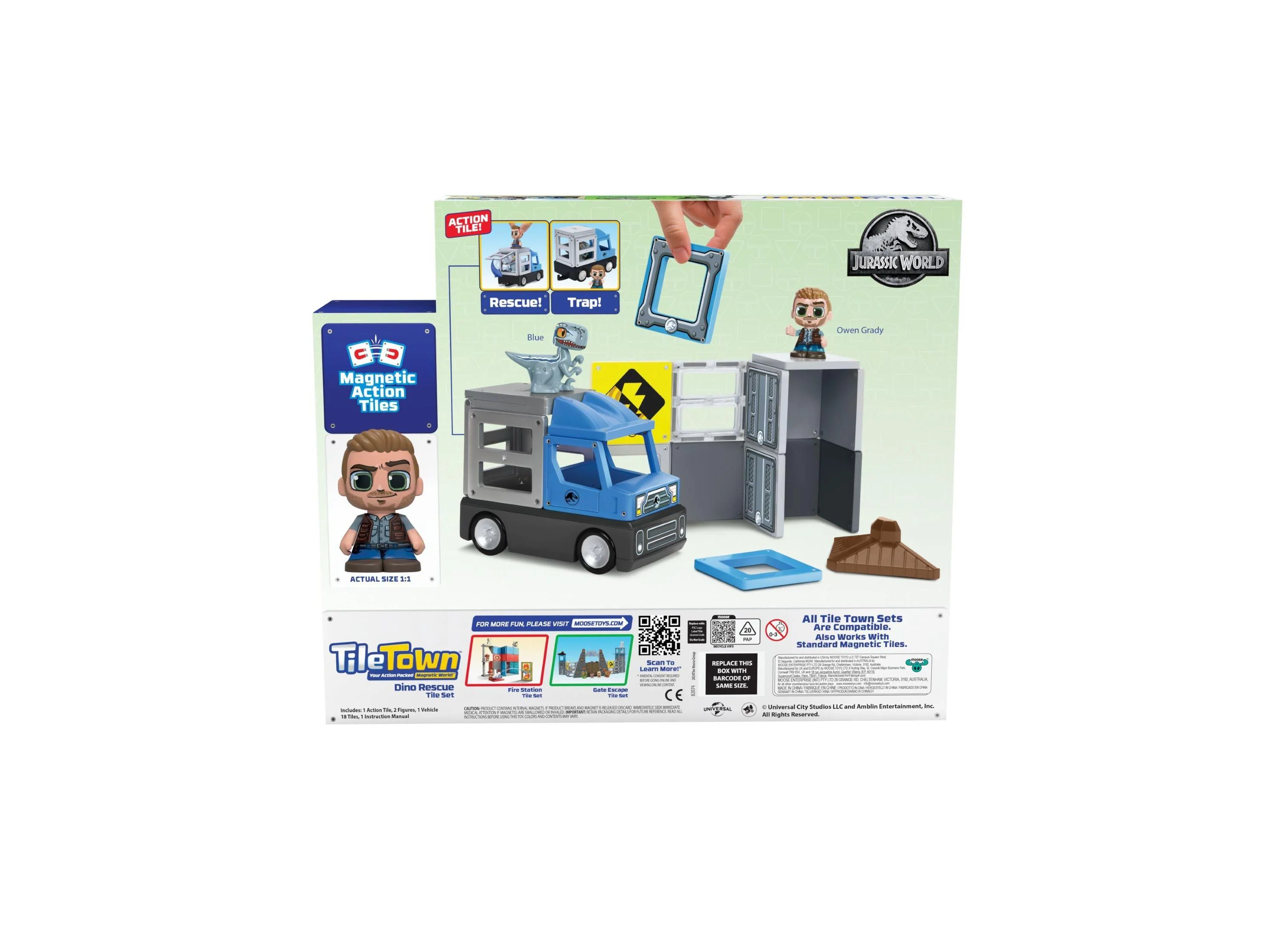 Tile Town Jurassic World Dino Rescue Magnetic Playset, 22-Piece - Image 10