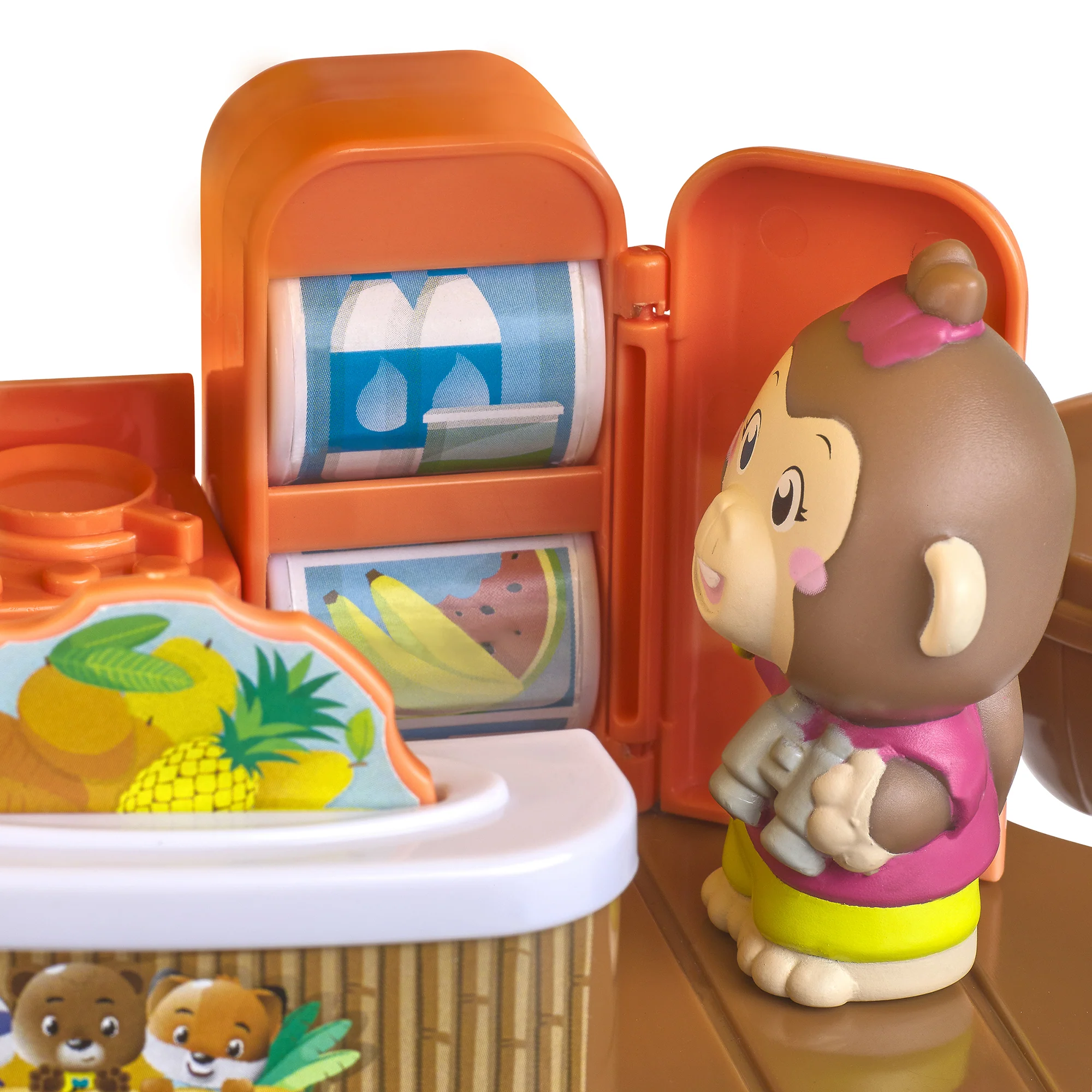 Timber Tots Tropical House Playset with Exclusive Monkey Character - Image 3