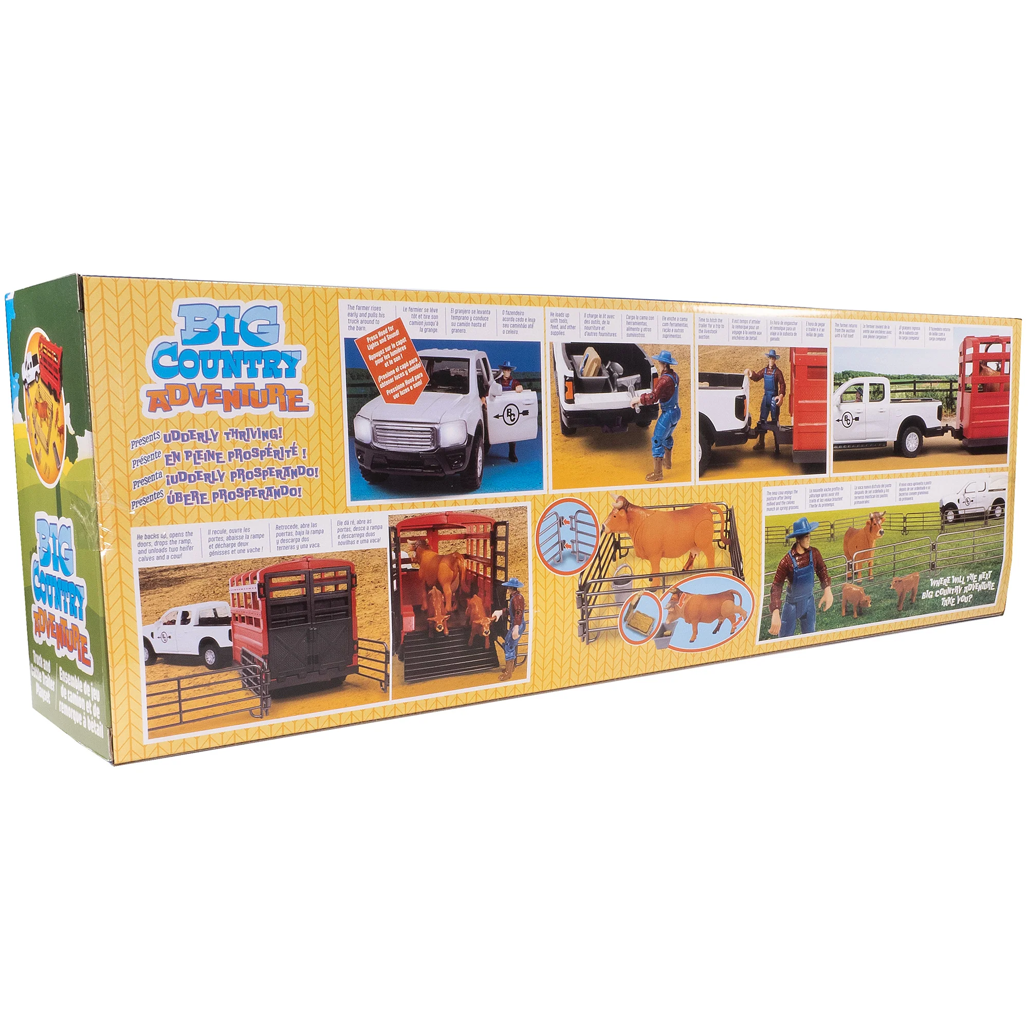Big Country Toys Truck & Cattle Trailer 18-Piece Playset With Lights And Sounds - Image 3