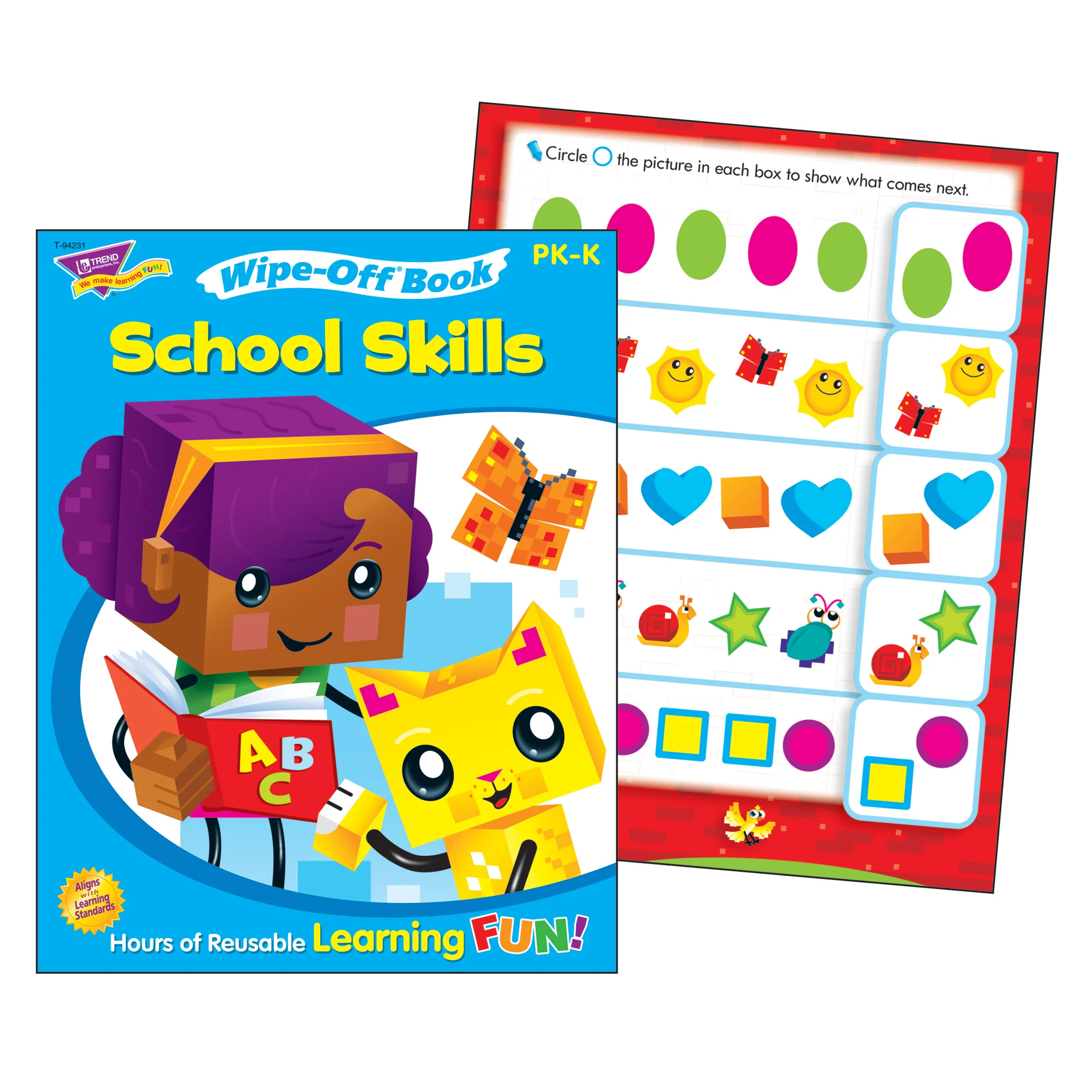 TREND School Skills Wipe-Off Book - BlockStars! Collection - 3-Pack - Image 3