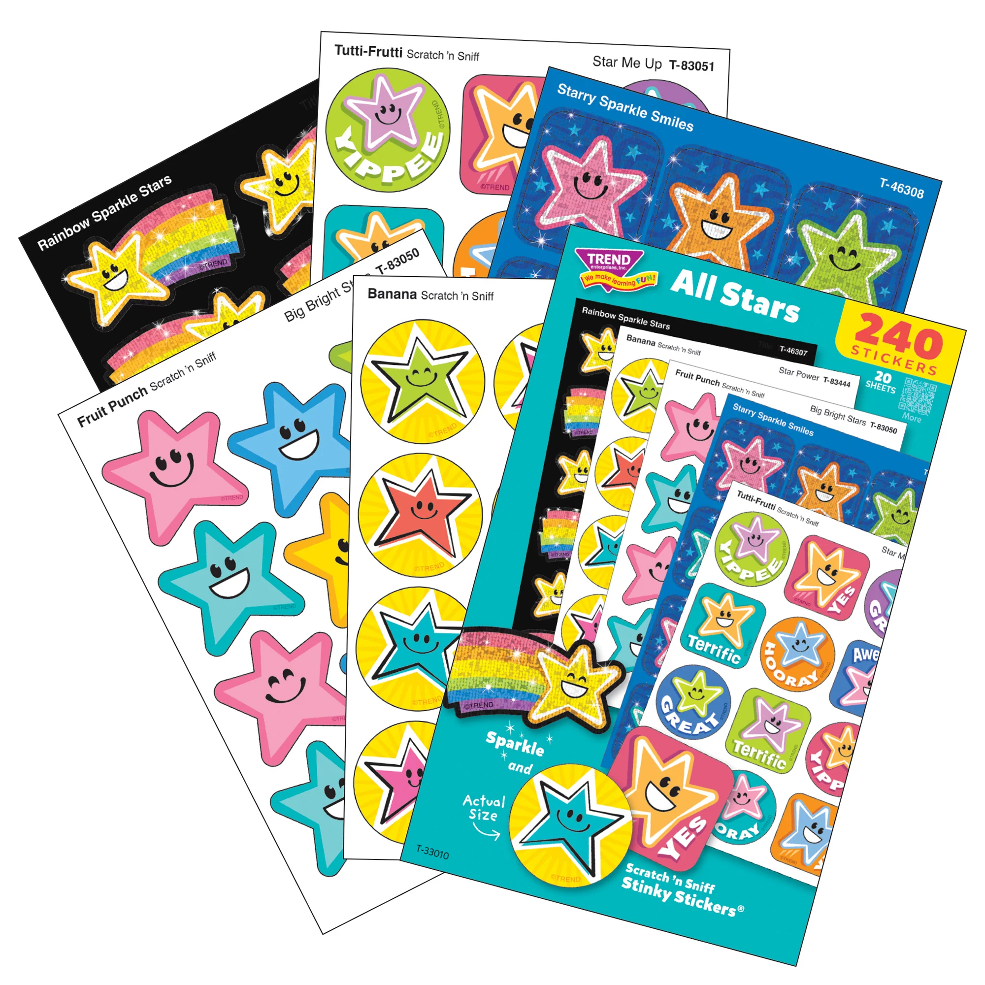 TREND Scratch 'N Sniff All Stars – 240ct Scented Stickers, Star Celebration Pack - Image 2