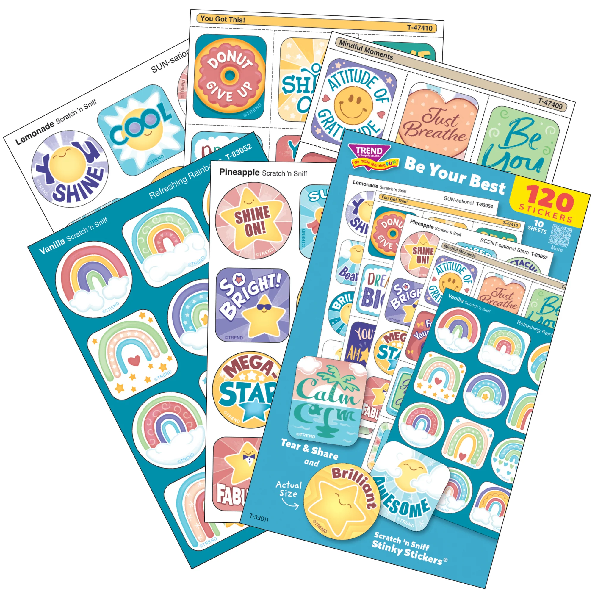 TREND Scratch 'N Sniff Be Your Best – Scented Stickers 120ct Motivation Pack - Image 2