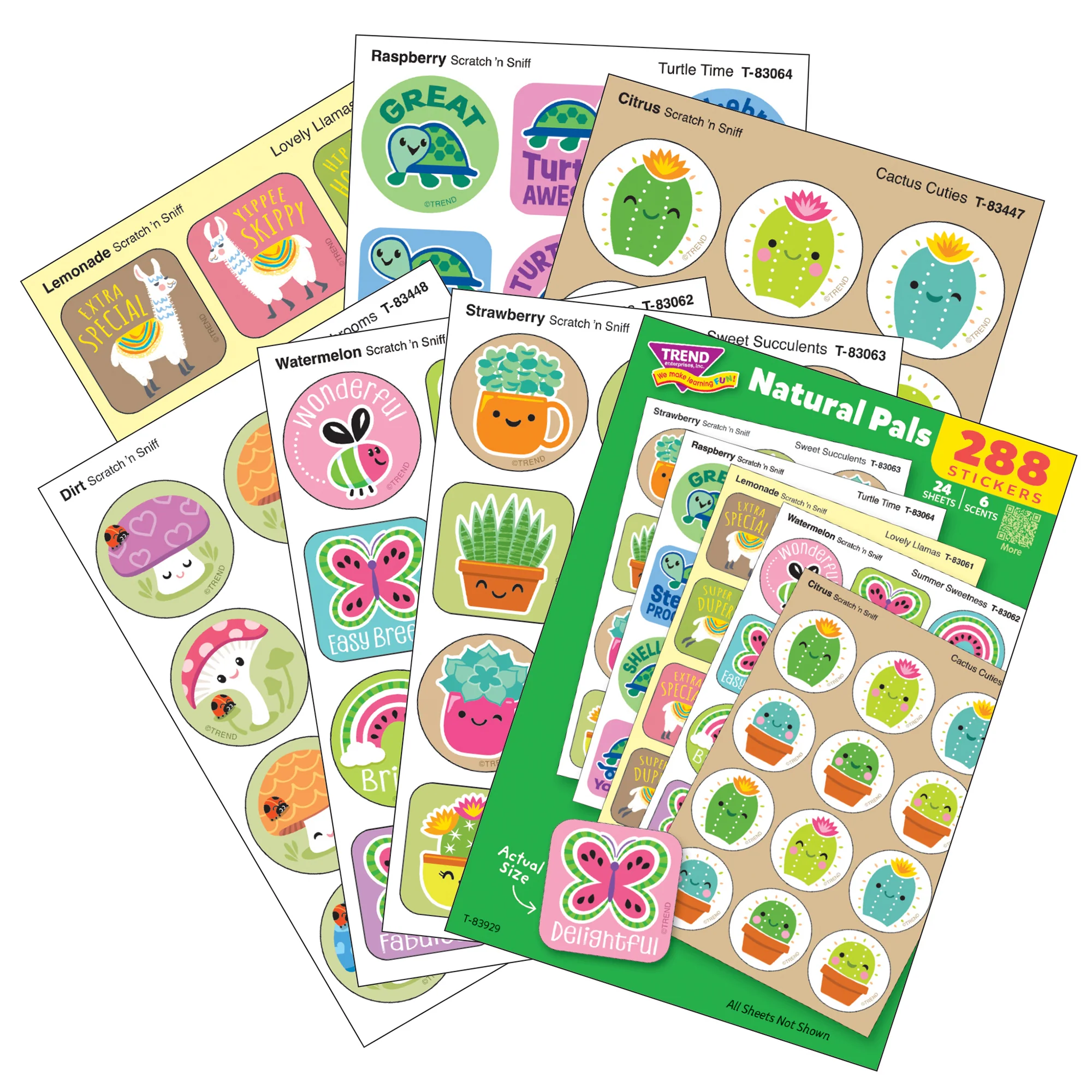 TREND Scratch 'N Sniff Natural Pals - 288ct Scented Stickers, Multi-Design Reward Kit - Image 2