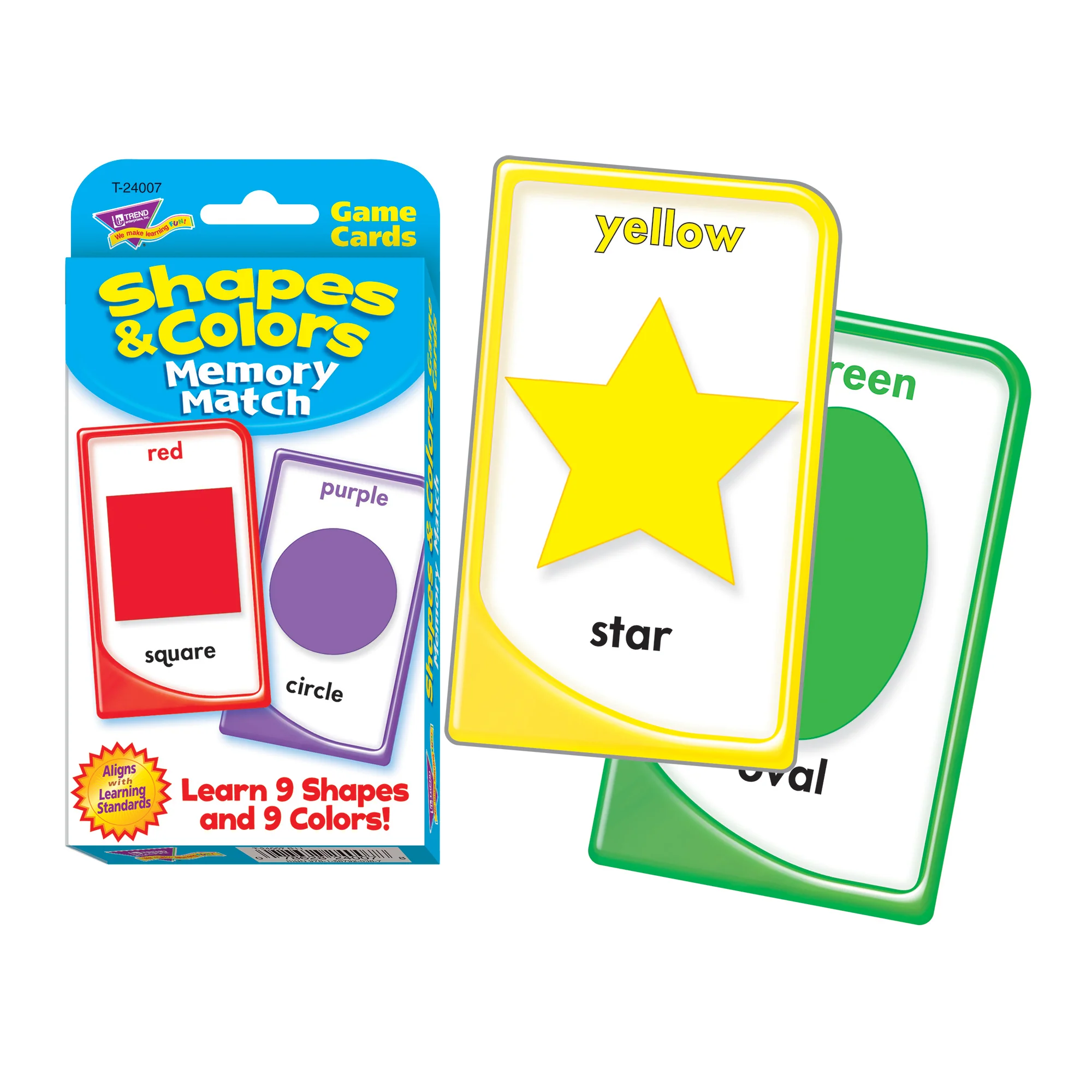 TREND Shapes and Colors Memory Match Challenge Cards - Educational Toy - Image 2