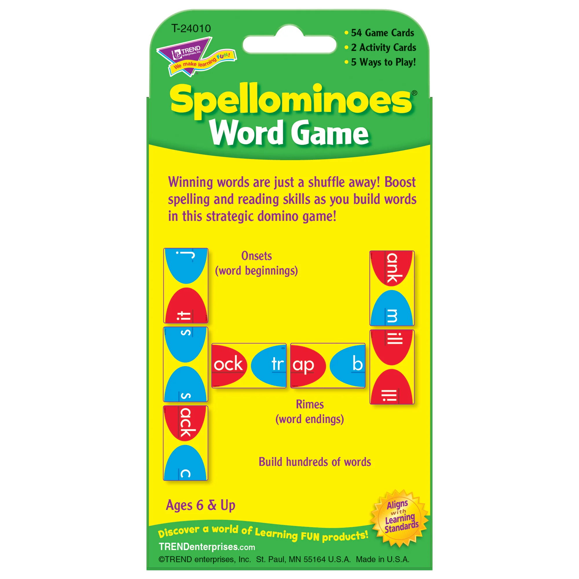 TREND Spellominoes Challenge Cards - Word Building Game - 6 Set Bundle - Image 4