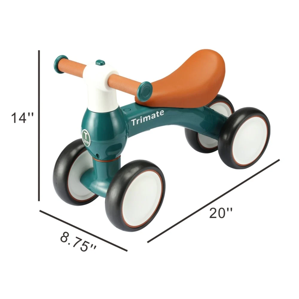 Trimate Baby Walker Balance Bike - Green, Ideal for 1-Year-Olds - Image 2