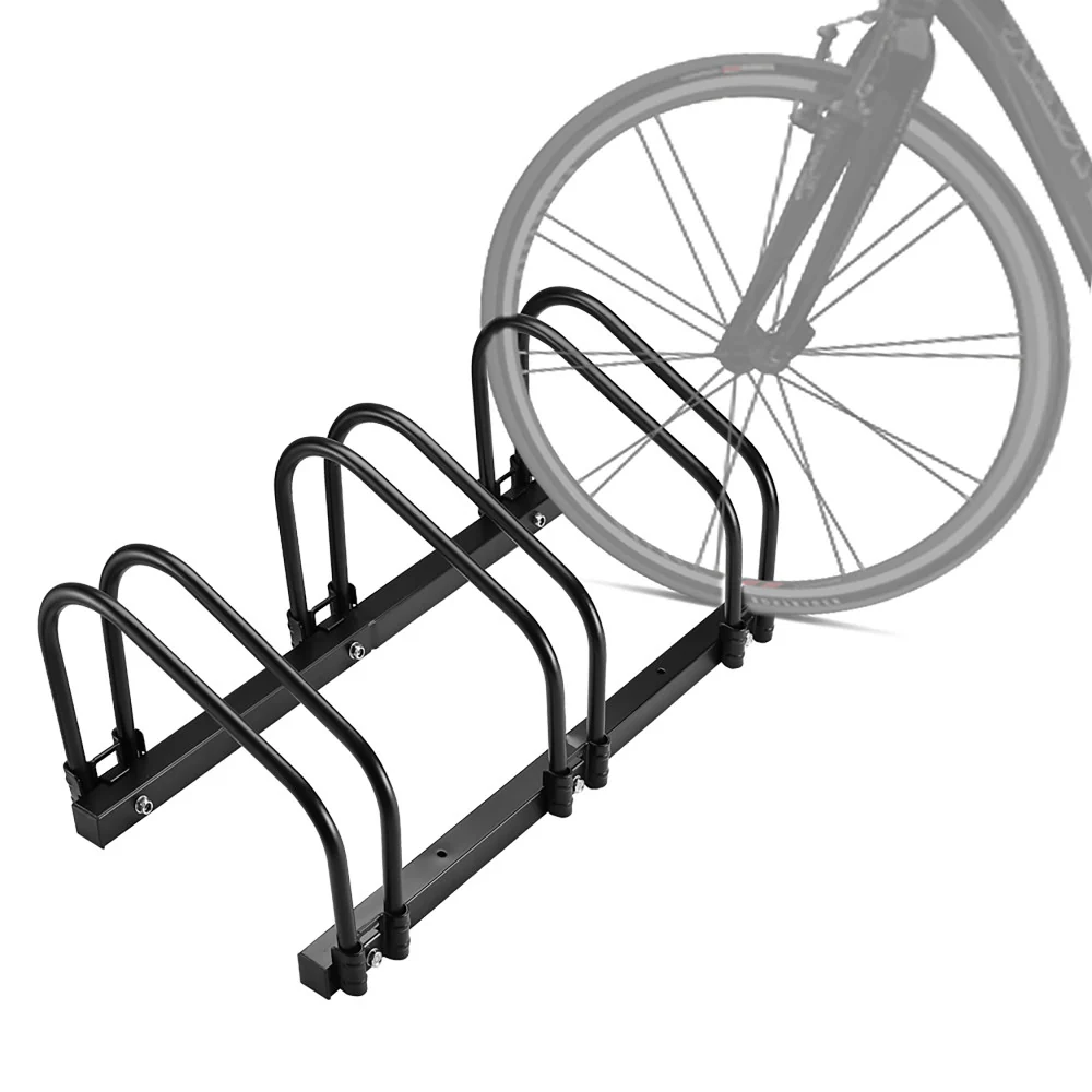Trimate Triple Bike Floor Parking Rack Stand - Indoor Home Garage Storage Solution - Image 2