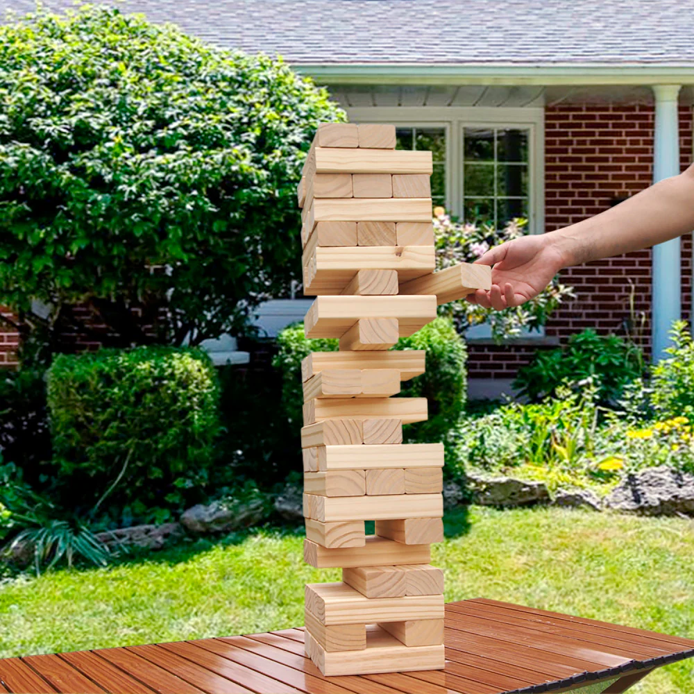 Trimate Tumbling Tower Giant 28" - Double-Sanded Smooth Natural Wood - Image 6