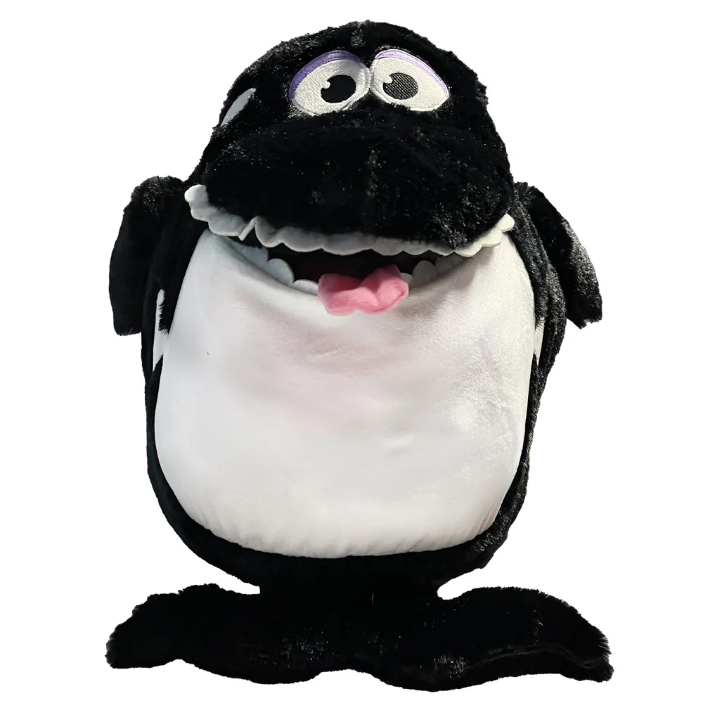 Tummy Stuffers Shark - Black & White: Storage Plush Buddy