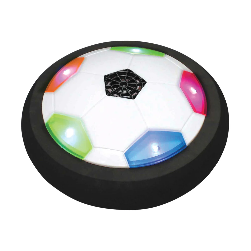 Toysmith Ultra Glow Air Power Soccer Disk - Light-Up Indoor Play - Image 2