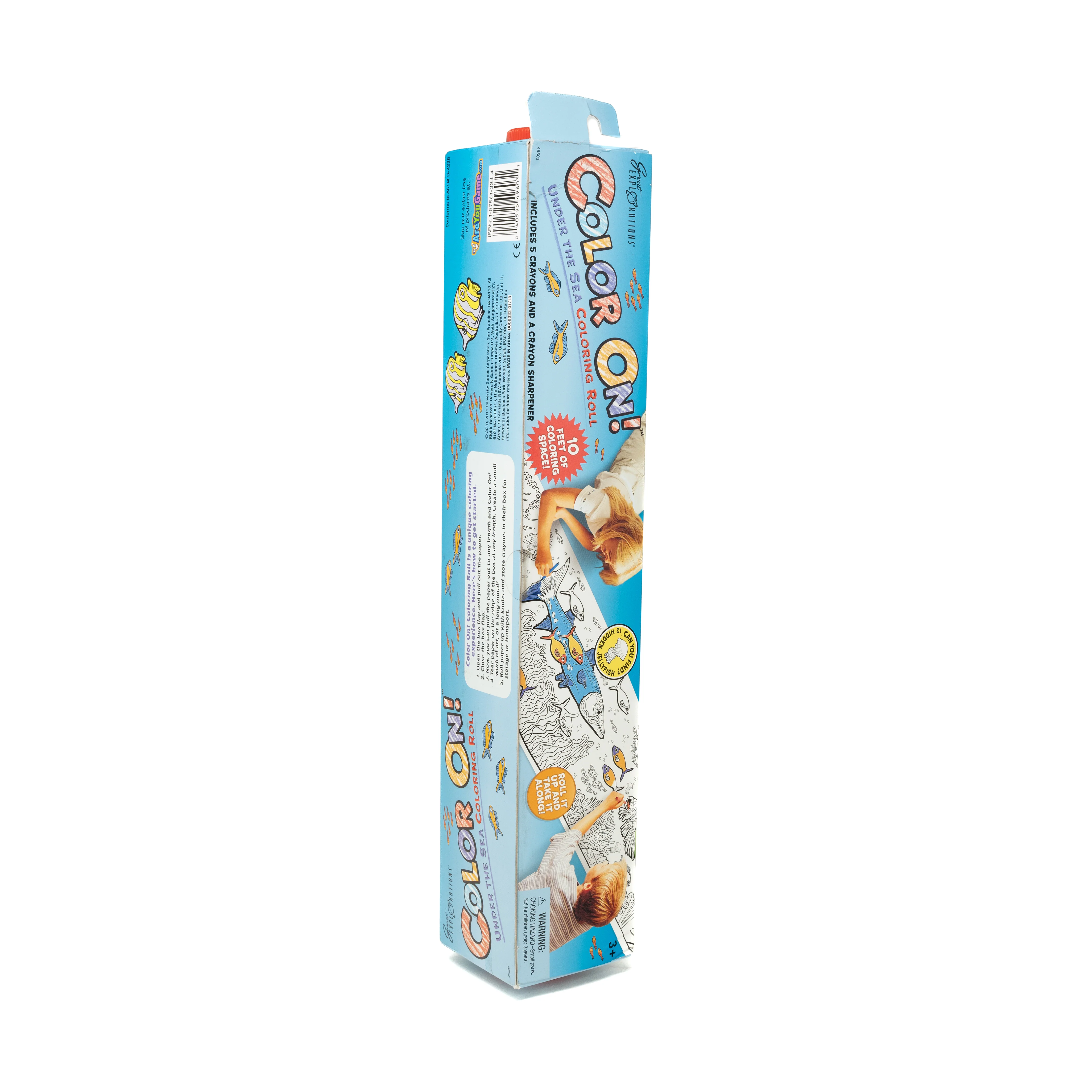 Under the Sea Color On! 10-Foot Coloring Roll with Crayons - Image 2