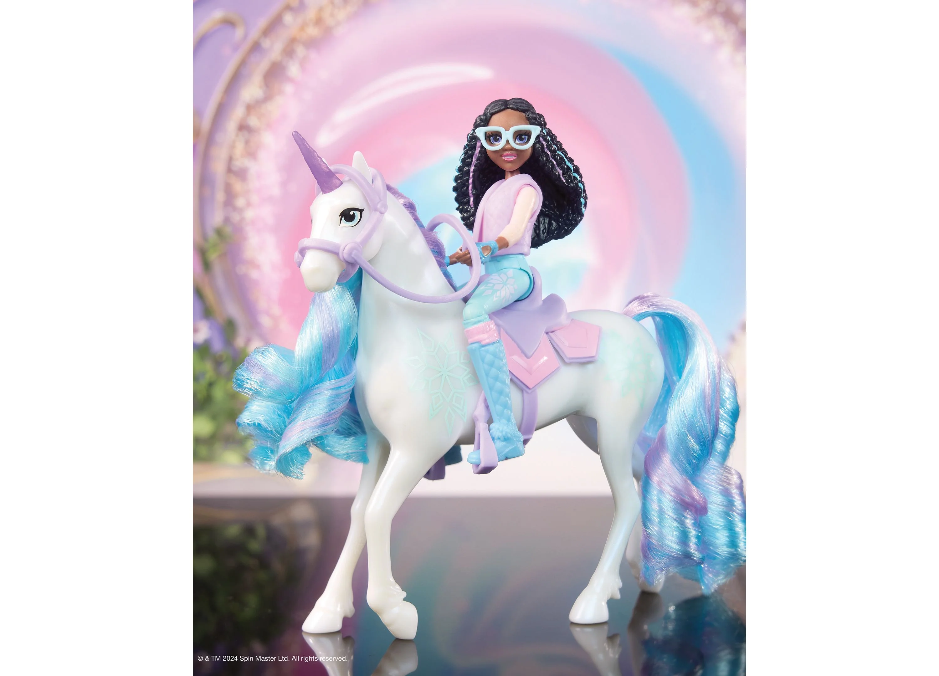 Unicorn Academy Layla and Glacier Doll Set with Riding Accessories - Image 5