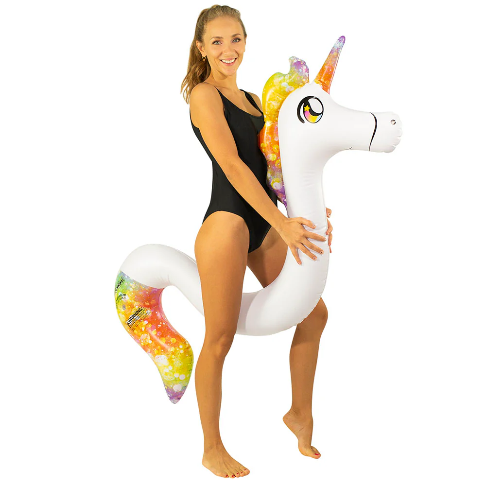 PoolCandy Magical Unicorn Ride-On Inflatable Pool Noodle - 58 inch