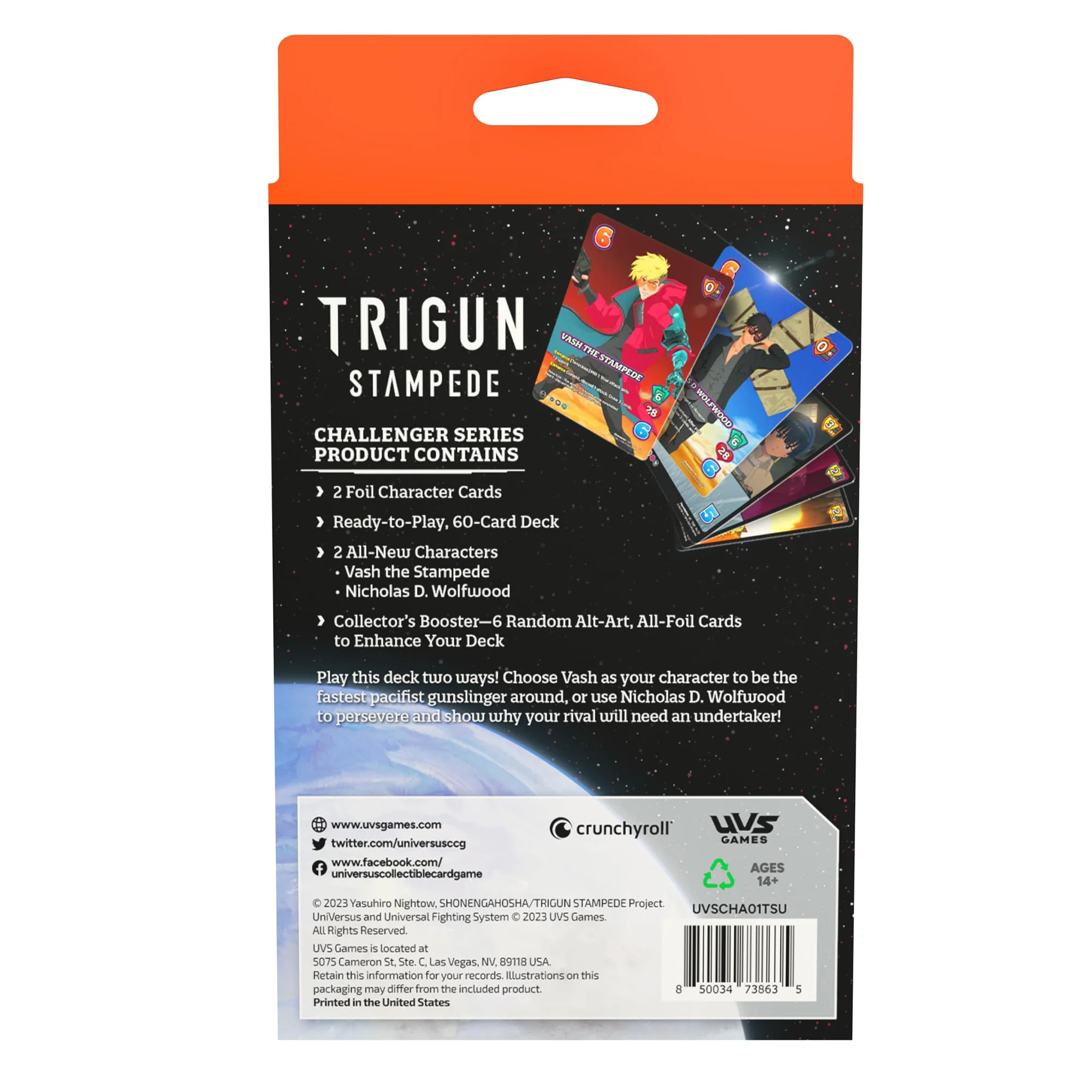 UniVersus: Trigun Stampede Challenger Deck - Duel with Vash & Wolfwood - Image 2