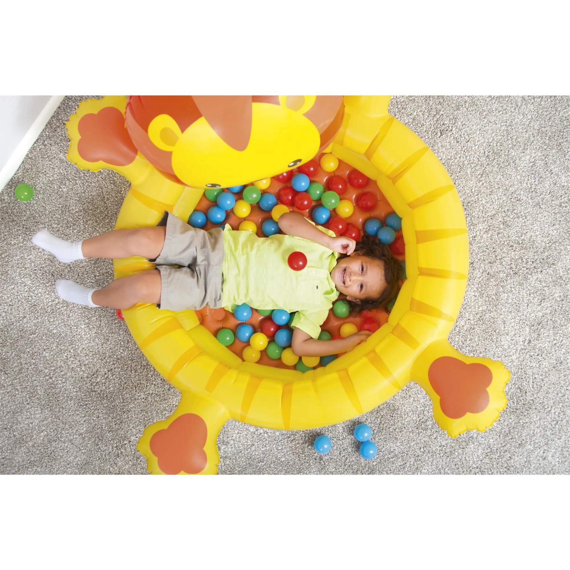 Up, In & Over Lion-Themed Inflatable Ball Pit, 44x39x24 Inches - Image 5