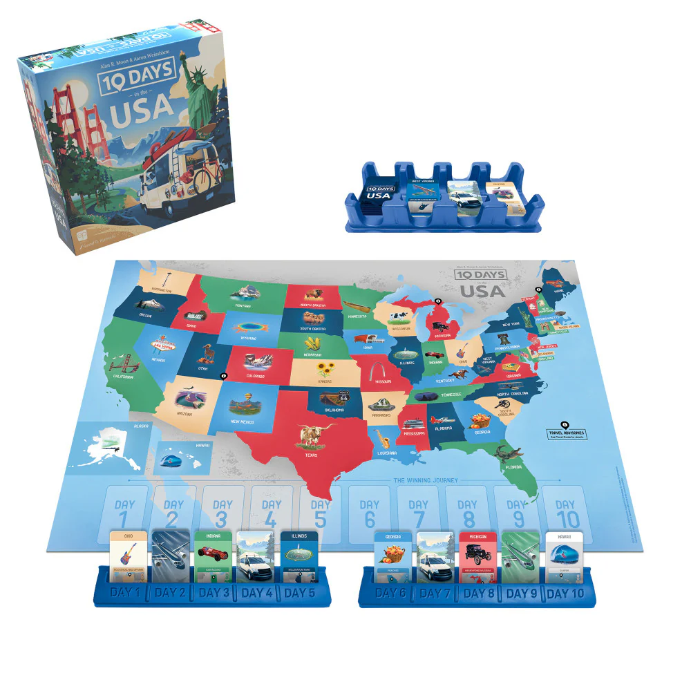 10 Days in the USA Second Edition Strategy Board Game, Ages 8+ - Image 2