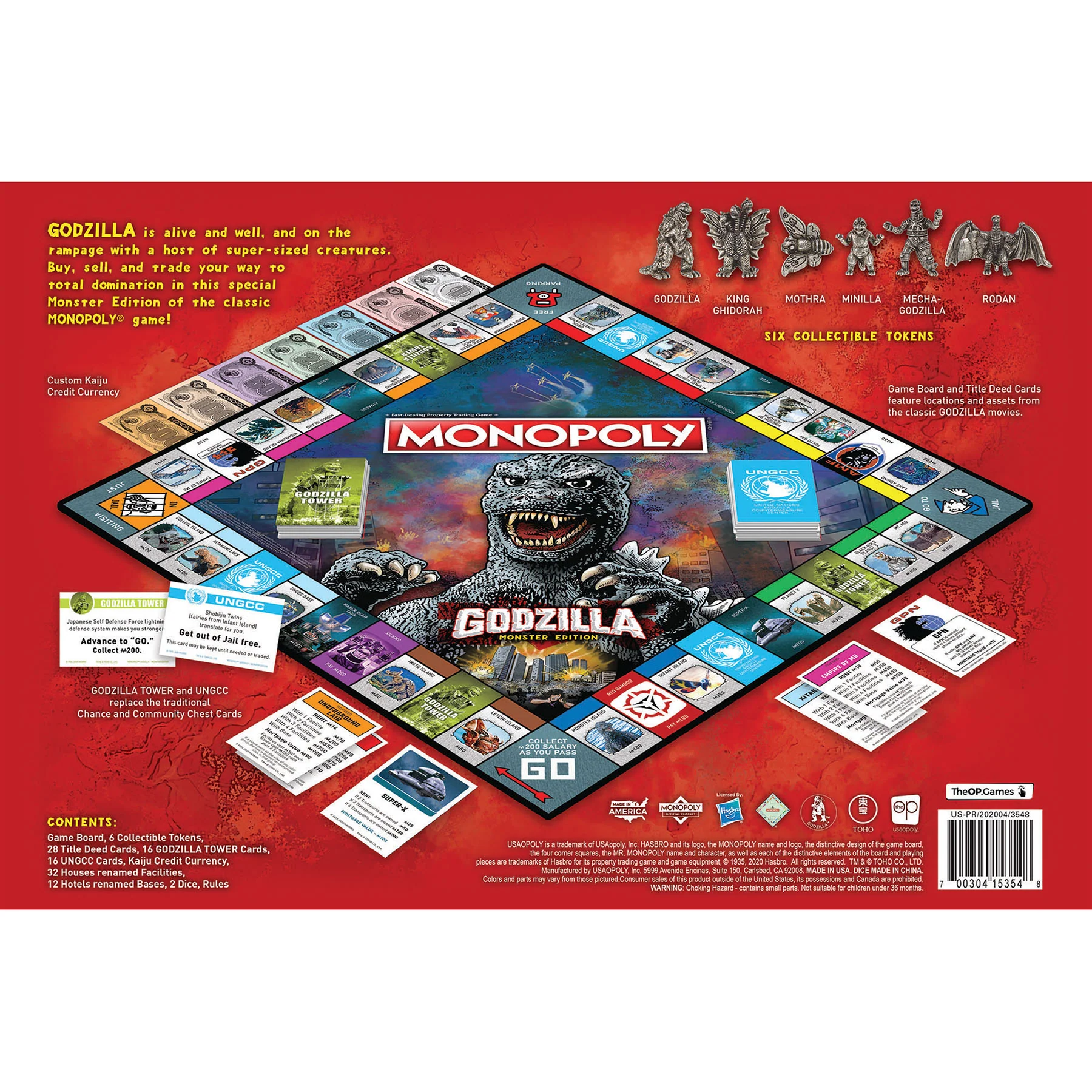 USAopoly MONOPOLY: Godzilla - Collector's Edition Board Game - Image 3