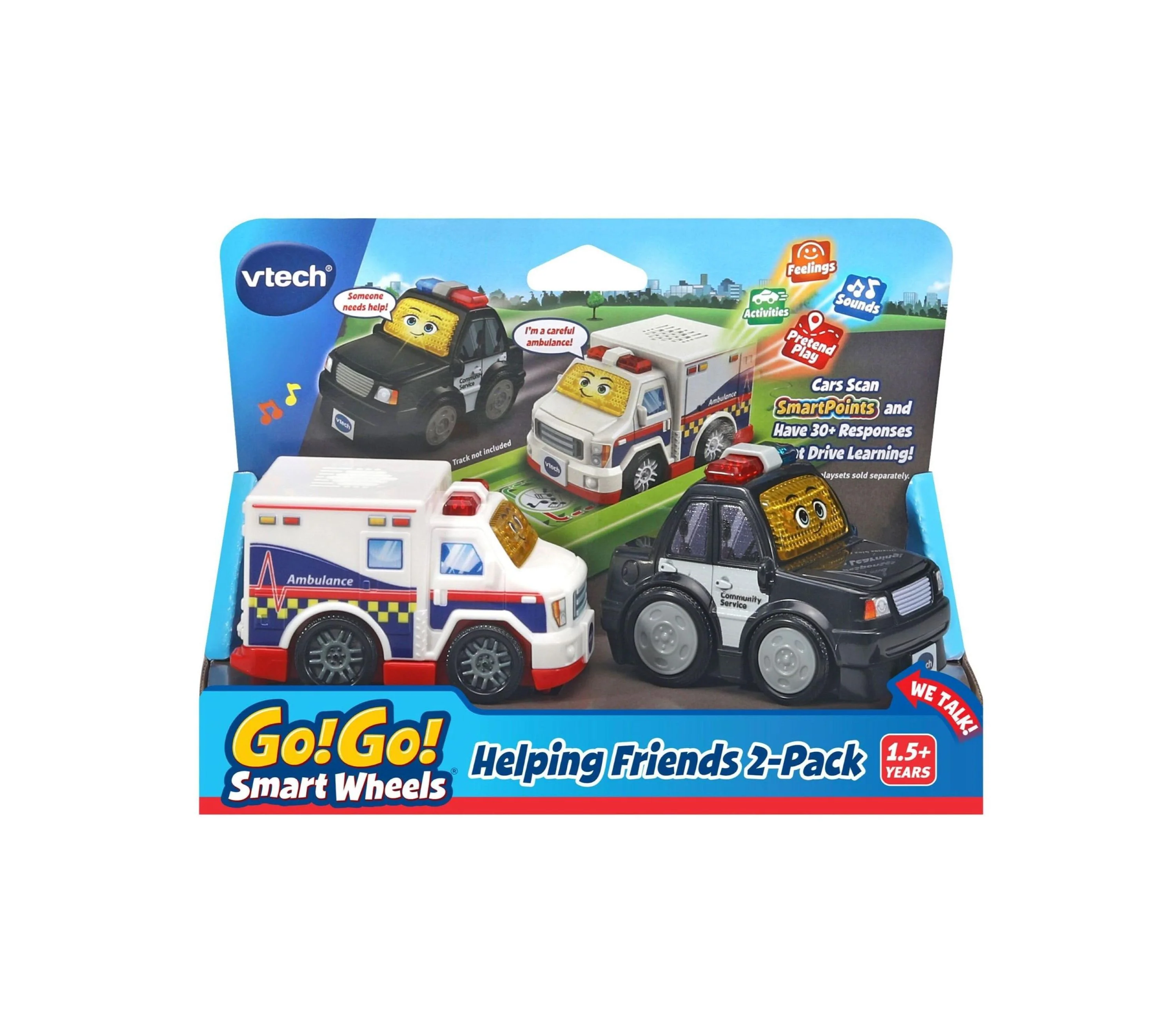 VTech Go Go Smart Wheels Helping Friends 2-Pack with Police Car and Ambulance - Image 2