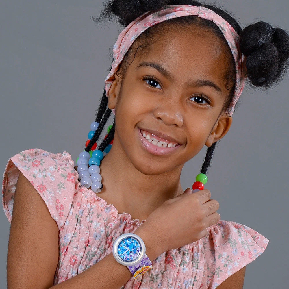 Watchitude Kids' Slap Watch Sassy Sequins - Rainbow Silicone Strap - Image 3