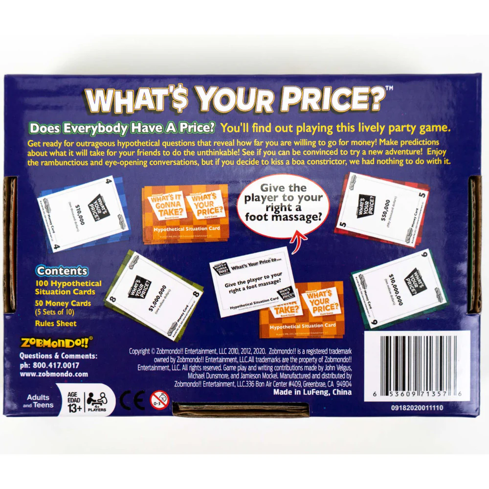 What's Your Price Hilarious Scenario Card Game - Image 3
