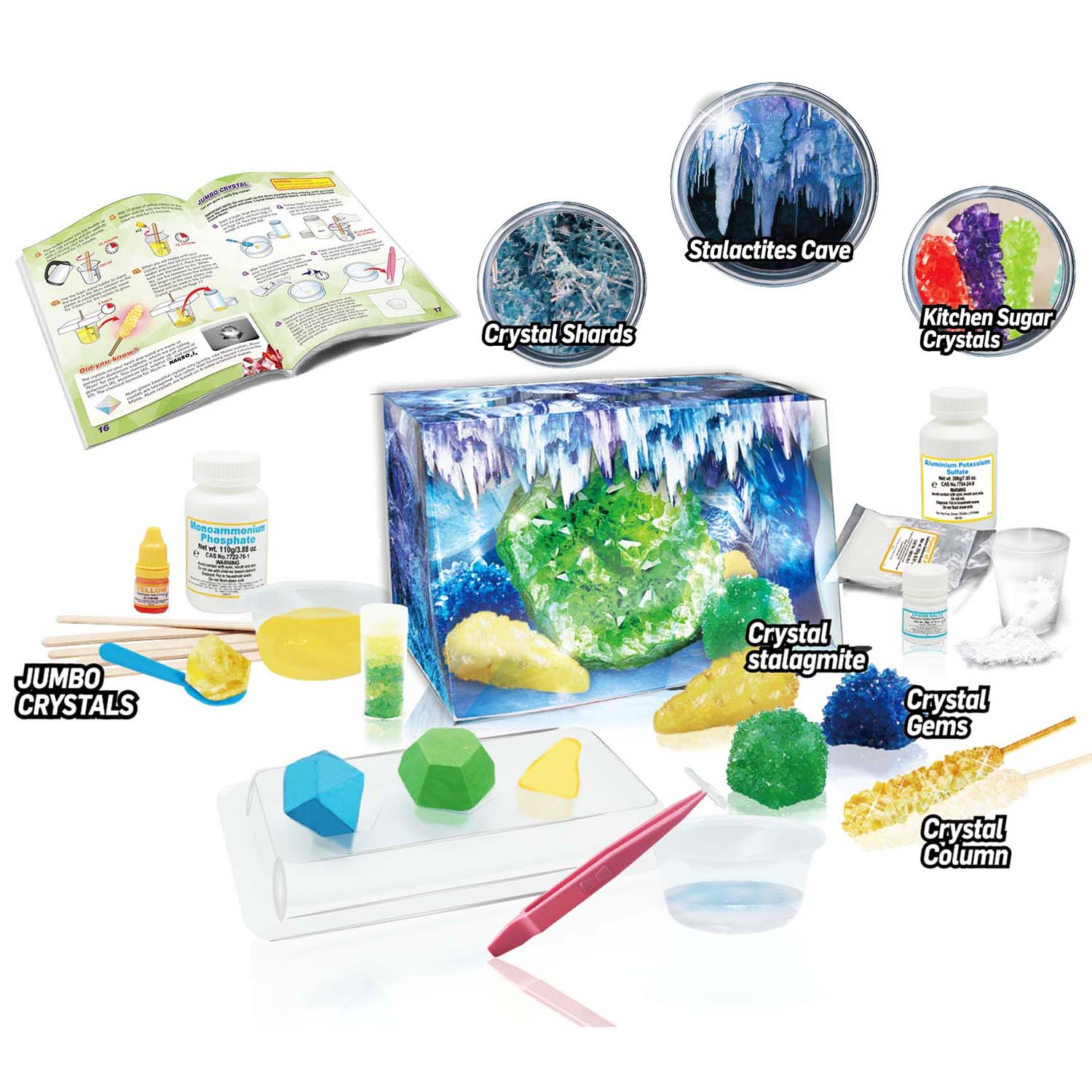 Wild Environmental Science Crystal Caves & Geodes Kit - Grow Stalagmites & More - Image 3