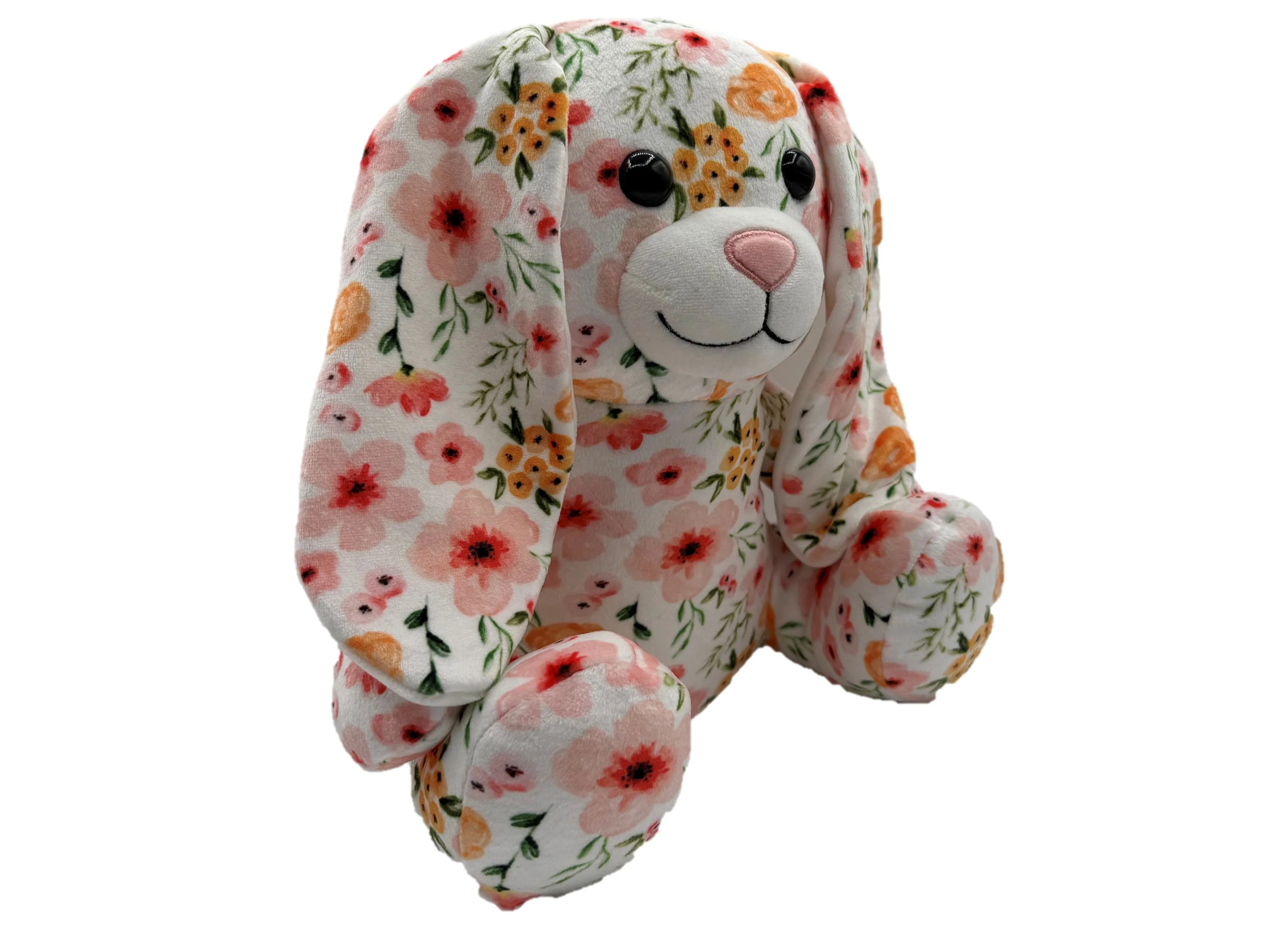 Wild Hippo Bunny Prints 12 inch Plush Easter Bunny - Multicolor - Image 2